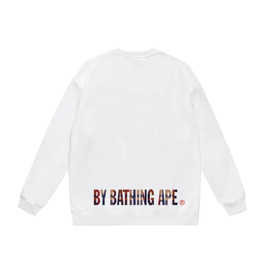 P150 model number SC492# terry 75 plus velvet 80 (top version) BAPE plaid ape face letter pattern printed round neck sweatshirt Made of 350g large terry (drop shoulder large version) fabric, soft texture and no pilling Imported environmentally friendly printing glue The pattern is bright and three-dimensional Quality 💥Same style for men and women The upper body is trendy Color: black white gray Size: S M L XL XXL