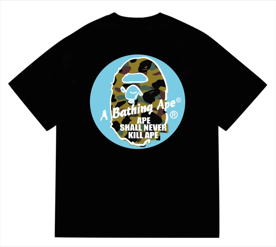 SC205#p110💰 (top version) BAPE×Stussy co-branded Stussy letter ape print T-shirt Made of 260 grams of high-quality high-weave pure cotton fabric, double yarn combed, soft texture without pilling, imported environmentally friendly printing glue, bright and three-dimensional pattern, quality 💥Same style for men and women, the upper body is fashionable Color: black and blue, gray and blue, pink and blue, red and blue, white and blue, white pink, gray pink, pink, red pink, black pink Size: S M L XL XXL