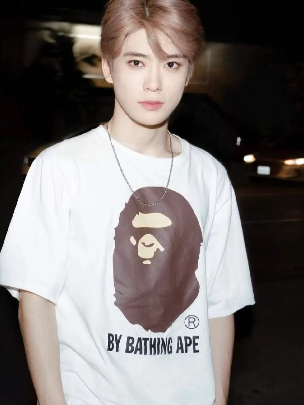 💰140 BAPE ape-man’s big head classic reappearance 280g weight linen cotton fabric ZP version Couple style: S-XXL [black white]