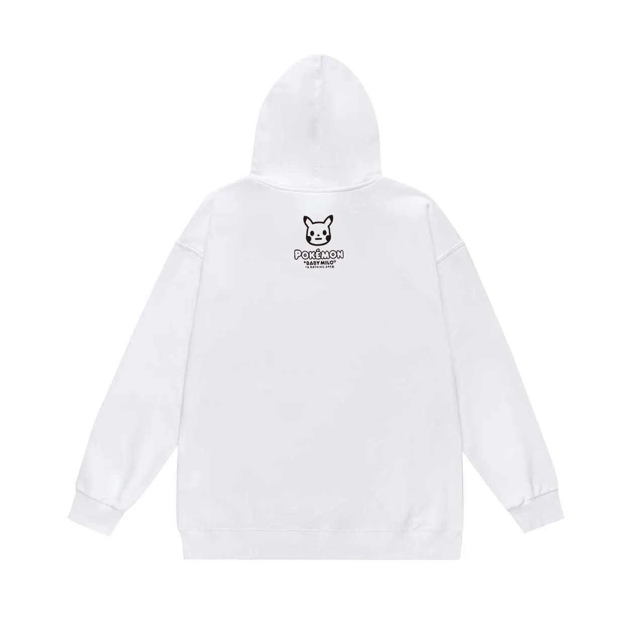P190 model number SC620# terry 85 plus velvet 95 (top version) BAPE POKÉMON Pikachu Kemen co-branded ape head print hooded sweatshirt Made of 380g large terry 430g silver fox velvet (off-shoulder large version) fabric, soft texture and no pilling Imported environmentally friendly printing glue The pattern is bright and three-dimensional Quality 💥Same style for men and women The upper body is trendy Color: black white gray Size: S M L XL XXL