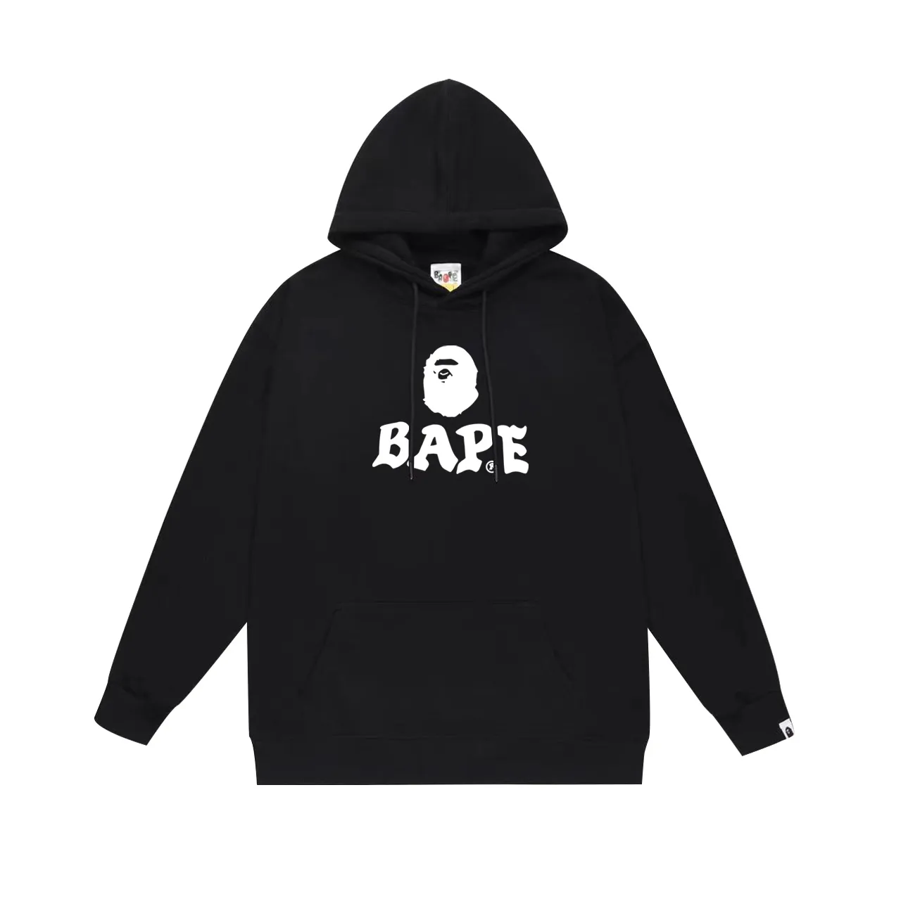 Model No. SC735#terry p160 plus velvet 180💰 (top version) BAPE autumn and winter contrasting ape head letter pattern printed hooded sweatshirt. Made of 380 grams of large terry (drop shoulder large version) fabric. The texture is soft and non-pilling. Imported environmentally friendly printing glue. The pattern is bright and three-dimensional. Quality💥Same style for men and women. The upper body is trendy. Color: black white gray Size: S M L XL XXL