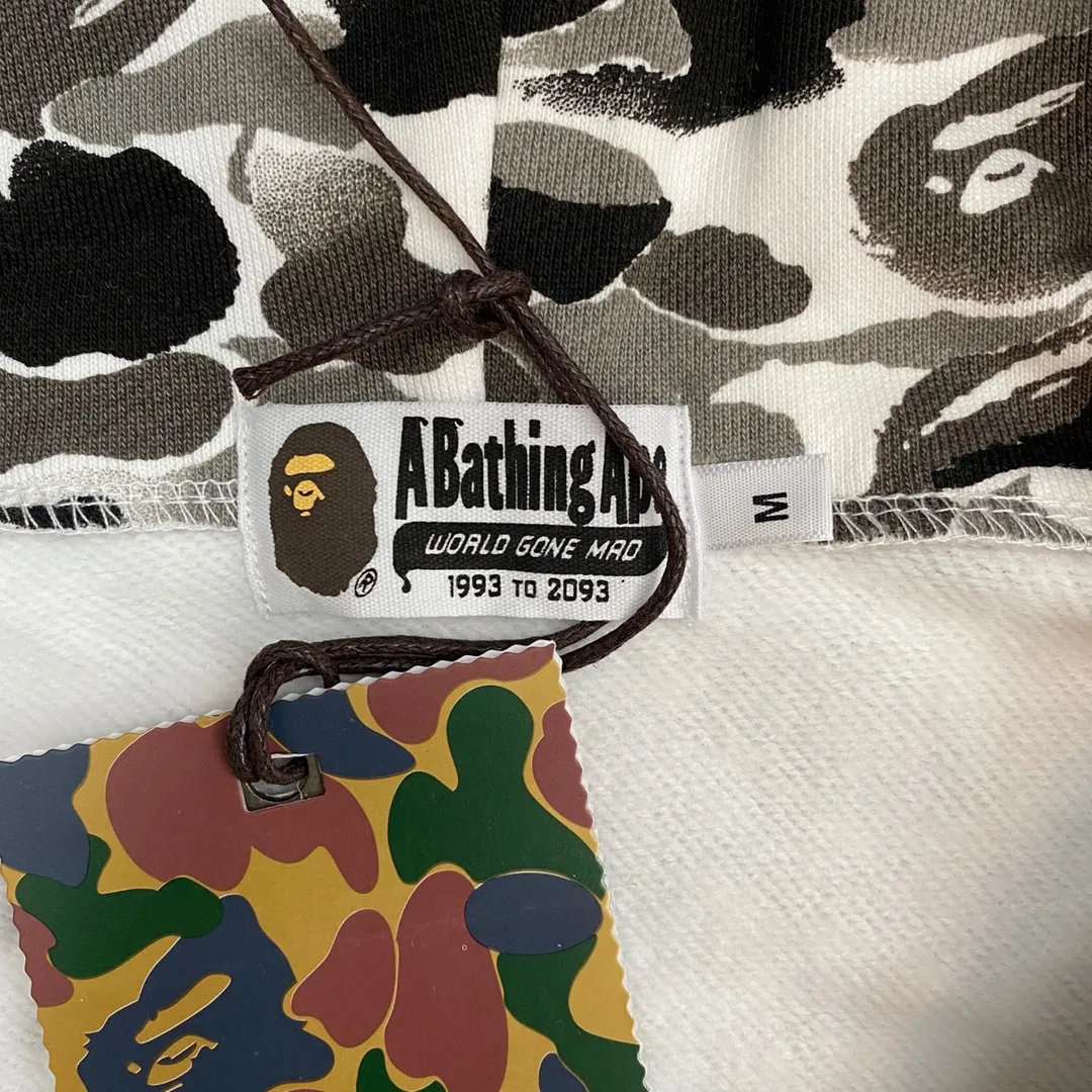 💰380 Bape’s 10th Anniversary Xintiandi Reopening Limited Ink Camouflage Shark, Detailed Processing, Customized Fabric, Couple Style: S—XXL [Ink Gray, Ink Green]