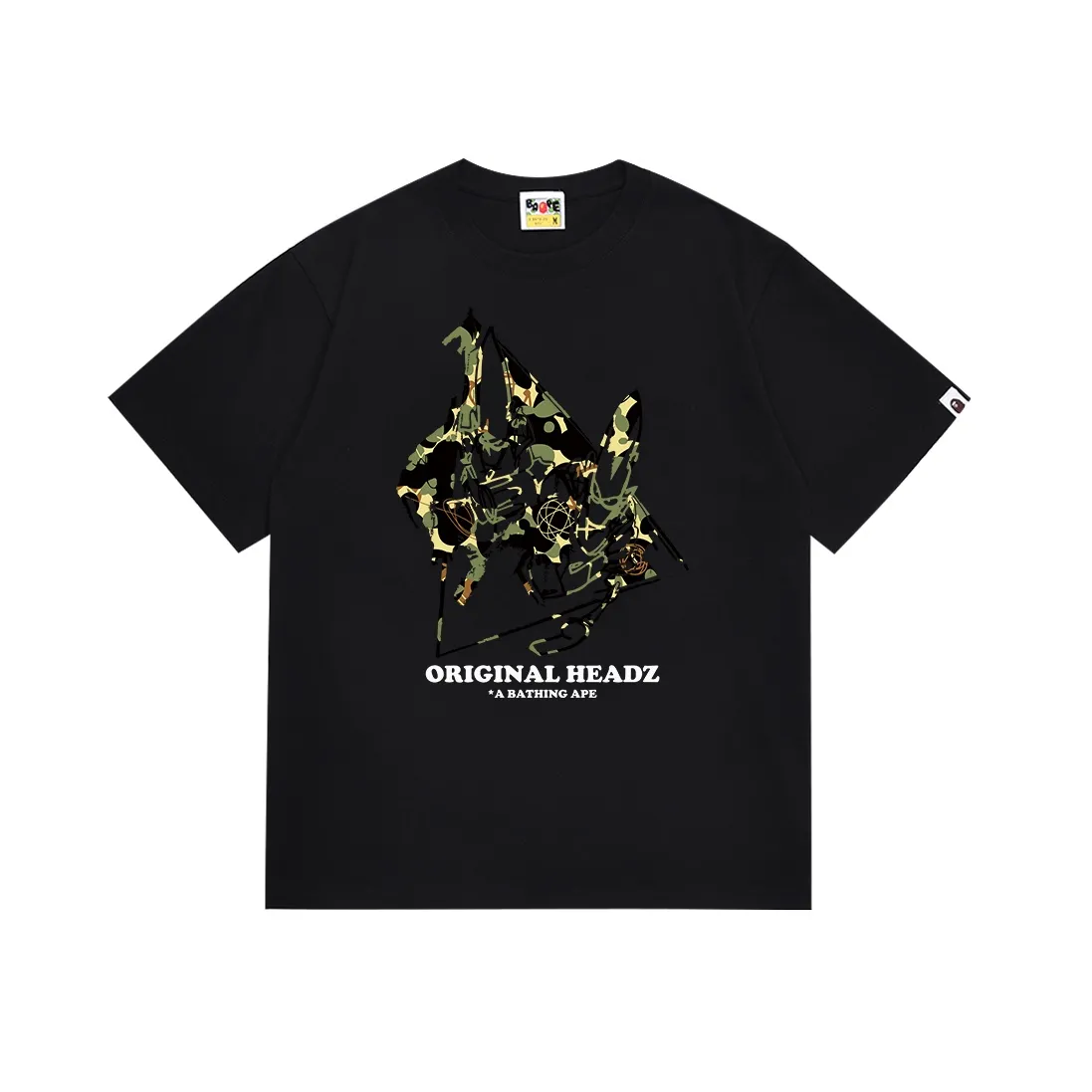 SC131#p110💰 (Top version) BAPE✖️UNKlE co-branded printed short-sleeved T-shirt Made of 260 grams of high-quality high-weave pure cotton fabric, double yarn combed, soft texture and no pilling Imported environmentally friendly printing glue, bright and three-dimensional pattern, quality 💥Same style for men and women, the upper body is fashionable Color: black white Size: S M L XL XXL