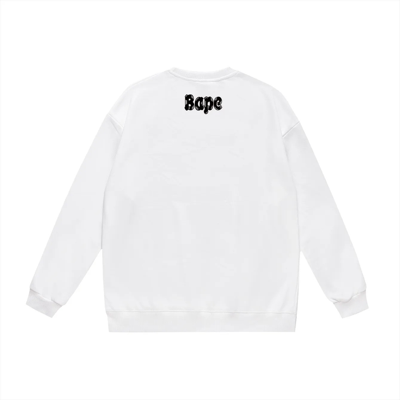 P150 model number SC497# terry 75 plus velvet 80 (top version) BAPE ape head letter brush pattern printed round neck sweatshirt Made of 350g large terry (drop shoulder large version) fabric, soft texture and no pilling Imported environmentally friendly printing glue The pattern is bright and three-dimensional Quality 💥Same style for men and women The upper body is trendy Color: black white gray Size: S M L XL XXL
