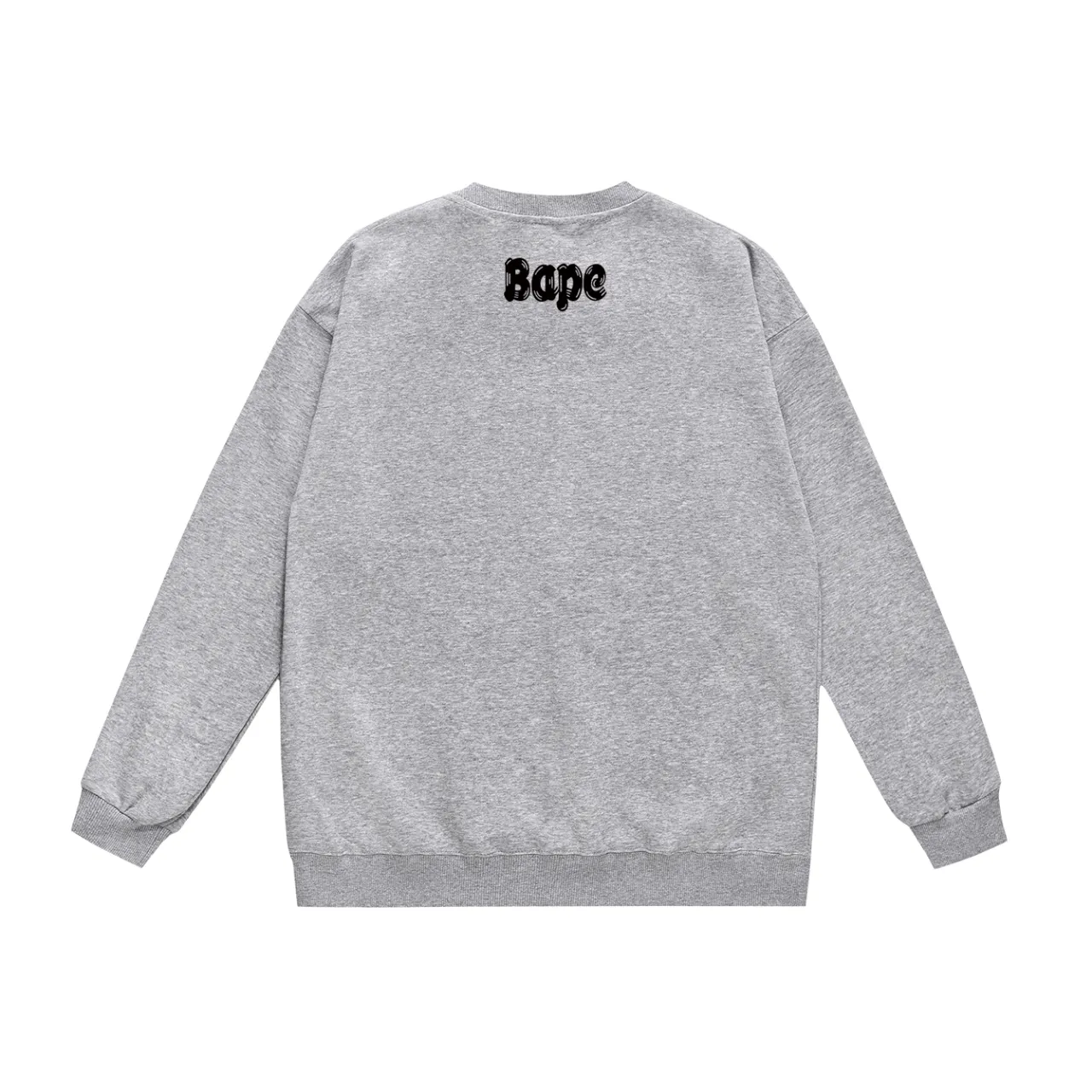 P150 model number SC497# terry 75 plus velvet 80 (top version) BAPE ape head letter brush pattern printed round neck sweatshirt Made of 350g large terry (drop shoulder large version) fabric, soft texture and no pilling Imported environmentally friendly printing glue The pattern is bright and three-dimensional Quality 💥Same style for men and women The upper body is trendy Color: black white gray Size: S M L XL XXL