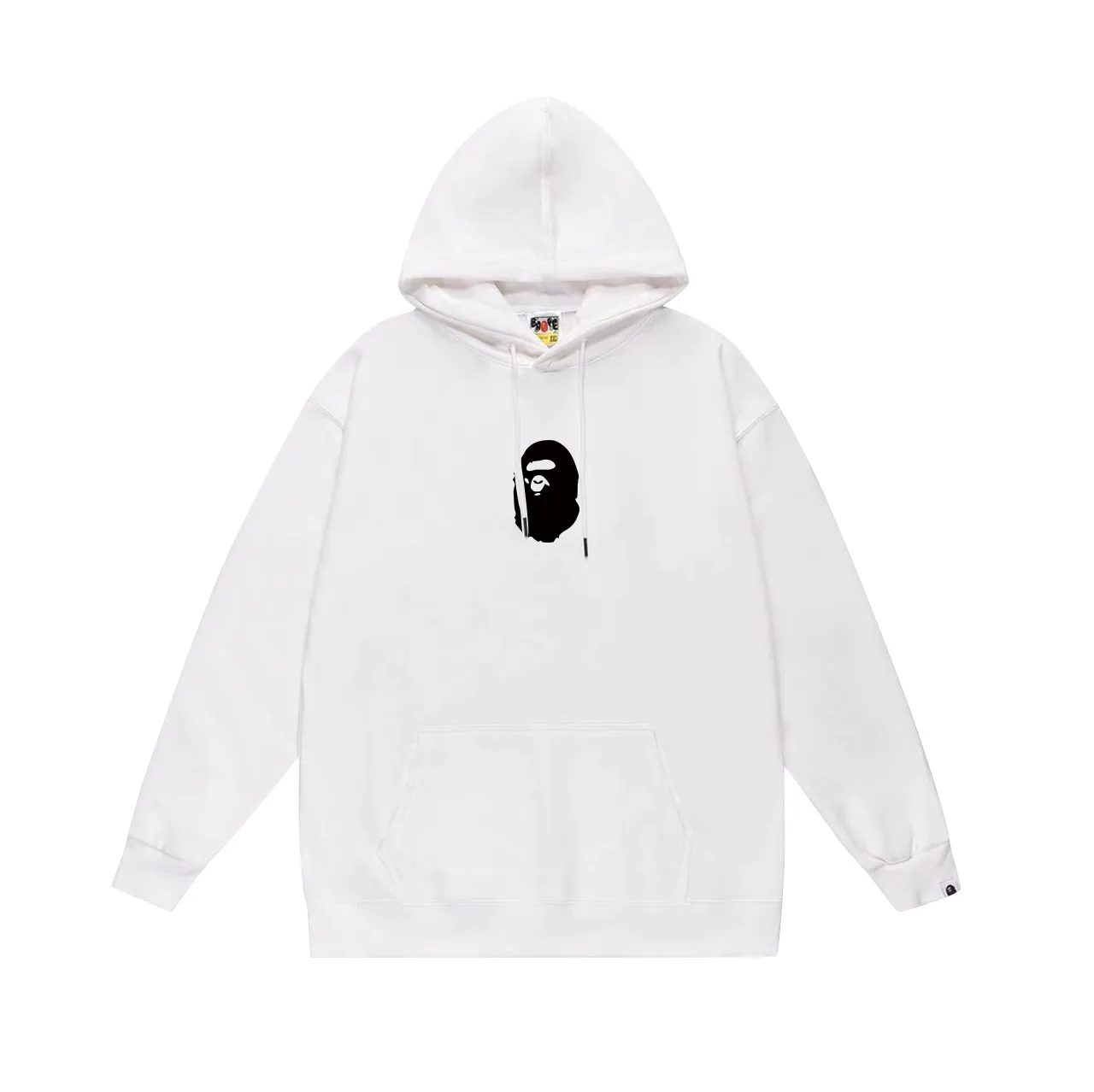 Model No. SC625# terry p160 plus velvet p180💰 (top version) BAPE classic little ape head pattern letter printed hooded sweatshirt. Made of 380g large terry 430g silver fox velvet (drop shoulder large version) fabric. The texture is soft and non-pilling. Imported environmentally friendly printing glue. The pattern is bright and three-dimensional. Quality💥Same style for men and women. The upper body is trendy. Color: black white gray Size: S M L XL XXL