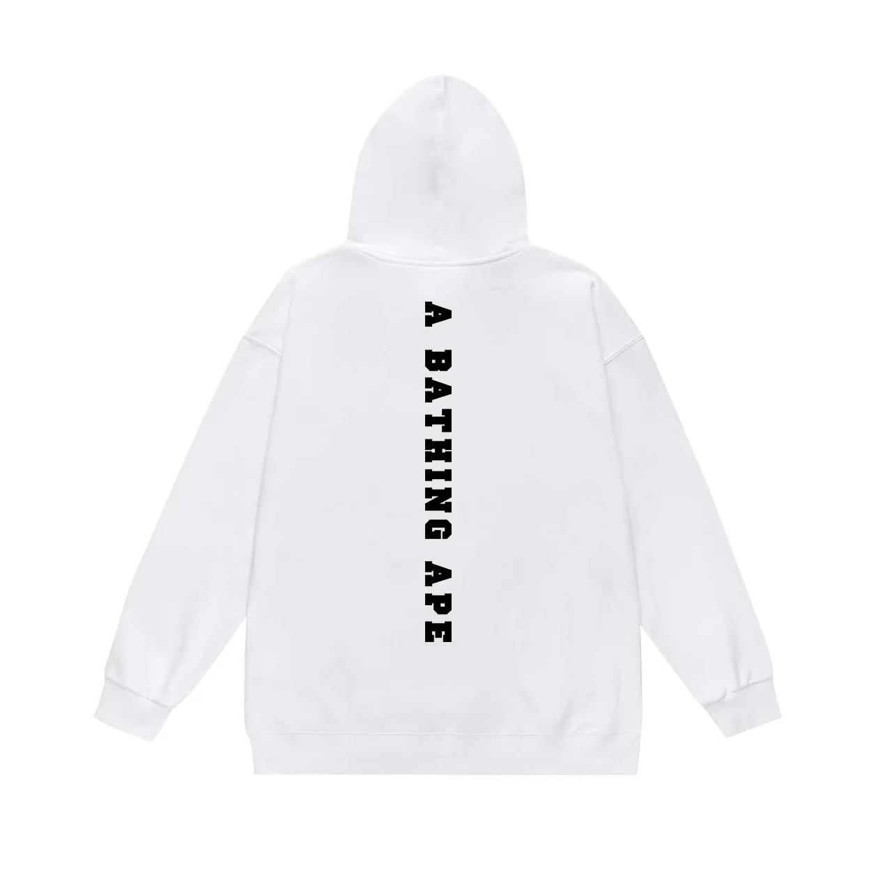 Model No. SC625# terry p160 plus velvet p180💰 (top version) BAPE classic little ape head pattern letter printed hooded sweatshirt. Made of 380g large terry 430g silver fox velvet (drop shoulder large version) fabric. The texture is soft and non-pilling. Imported environmentally friendly printing glue. The pattern is bright and three-dimensional. Quality💥Same style for men and women. The upper body is trendy. Color: black white gray Size: S M L XL XXL