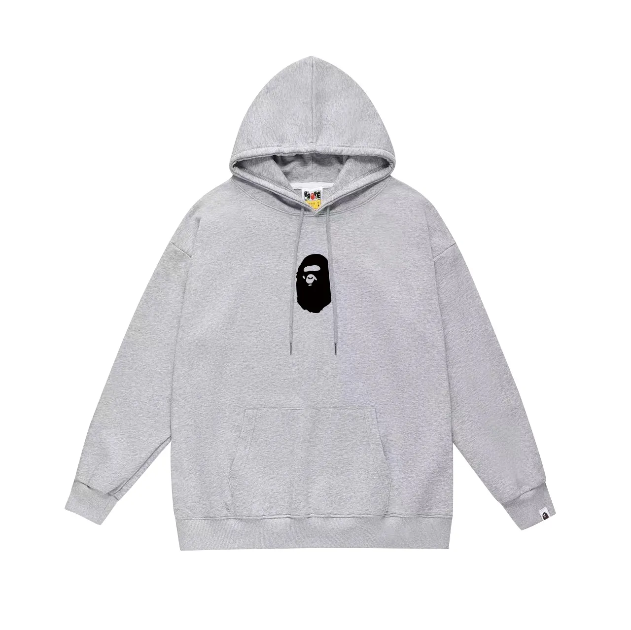 Model No. SC625# terry p160 plus velvet p180💰 (top version) BAPE classic little ape head pattern letter printed hooded sweatshirt. Made of 380g large terry 430g silver fox velvet (drop shoulder large version) fabric. The texture is soft and non-pilling. Imported environmentally friendly printing glue. The pattern is bright and three-dimensional. Quality💥Same style for men and women. The upper body is trendy. Color: black white gray Size: S M L XL XXL