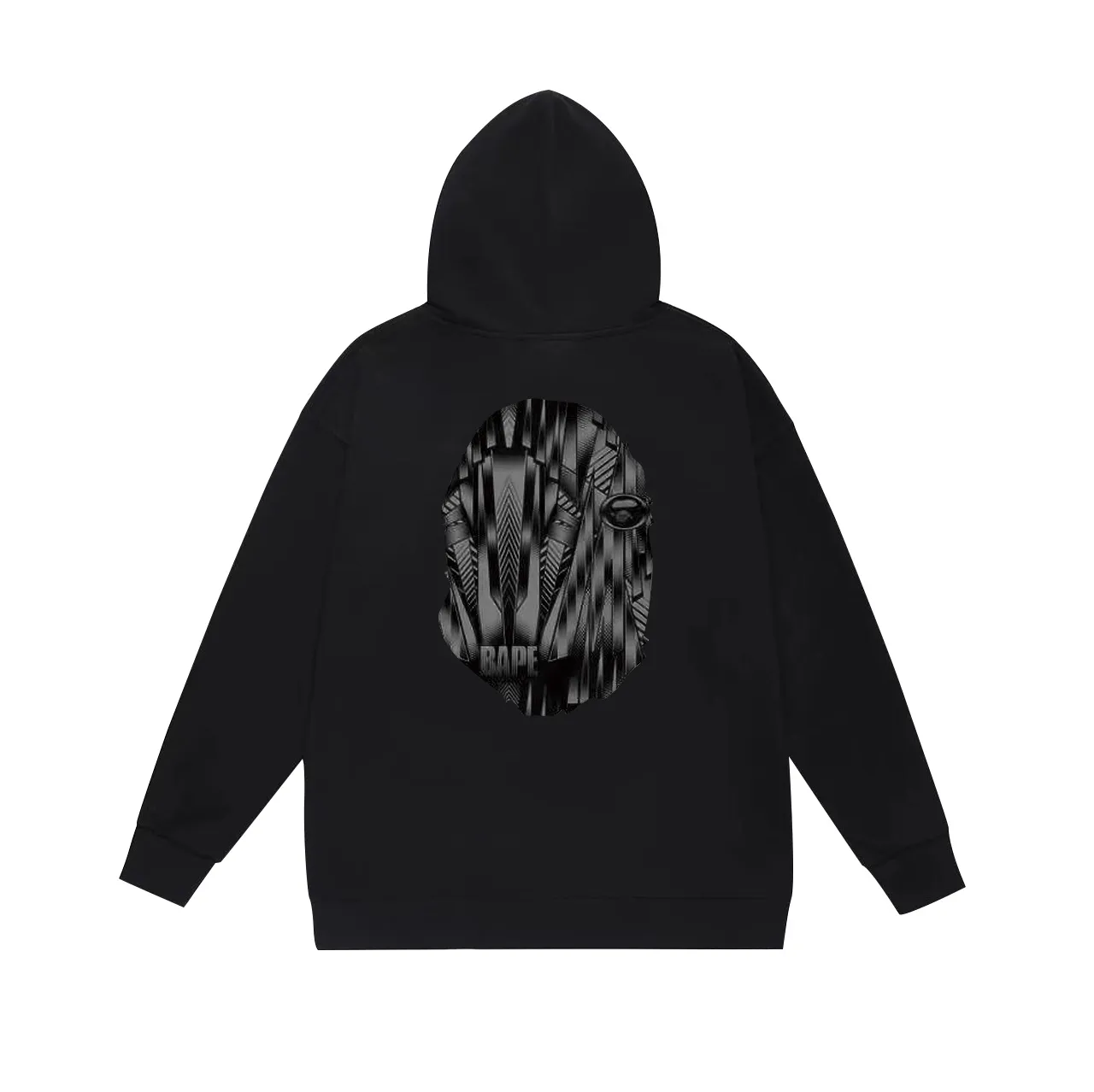 Model No. SC704# terry p160 plus velvet p180💰 (top version) BAPE speed racing speed pattern ape head print hooded sweatshirt. Made of 380g large terry 430g silver fox velvet (drop shoulder large version) fabric. The texture is soft and non-pilling. Imported environmentally friendly printing glue. The pattern is bright and three-dimensional. Quality💥Same style for men and women. The upper body is trendy. Color: dark brown, white brown, taupe. Size: S M L XL XXL