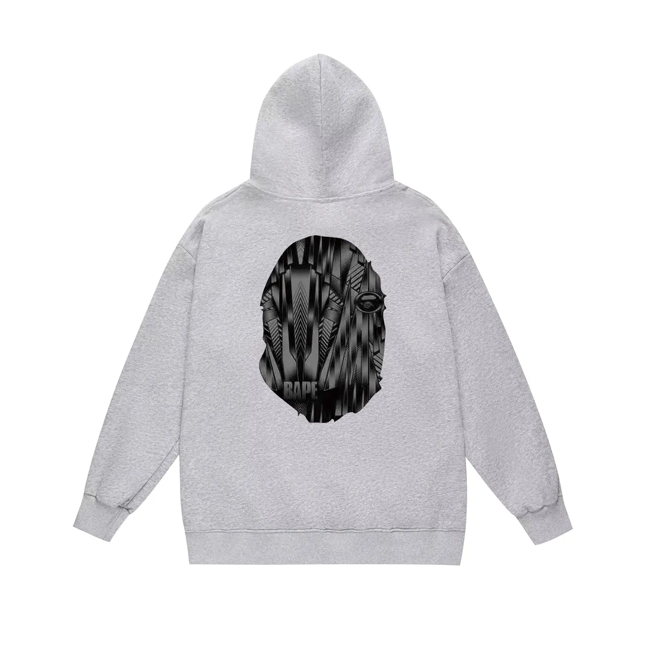 Model No. SC704# terry p160 plus velvet p180💰 (top version) BAPE speed racing speed pattern ape head print hooded sweatshirt. Made of 380g large terry 430g silver fox velvet (drop shoulder large version) fabric. The texture is soft and non-pilling. Imported environmentally friendly printing glue. The pattern is bright and three-dimensional. Quality💥Same style for men and women. The upper body is trendy. Color: dark brown, white brown, taupe. Size: S M L XL XXL