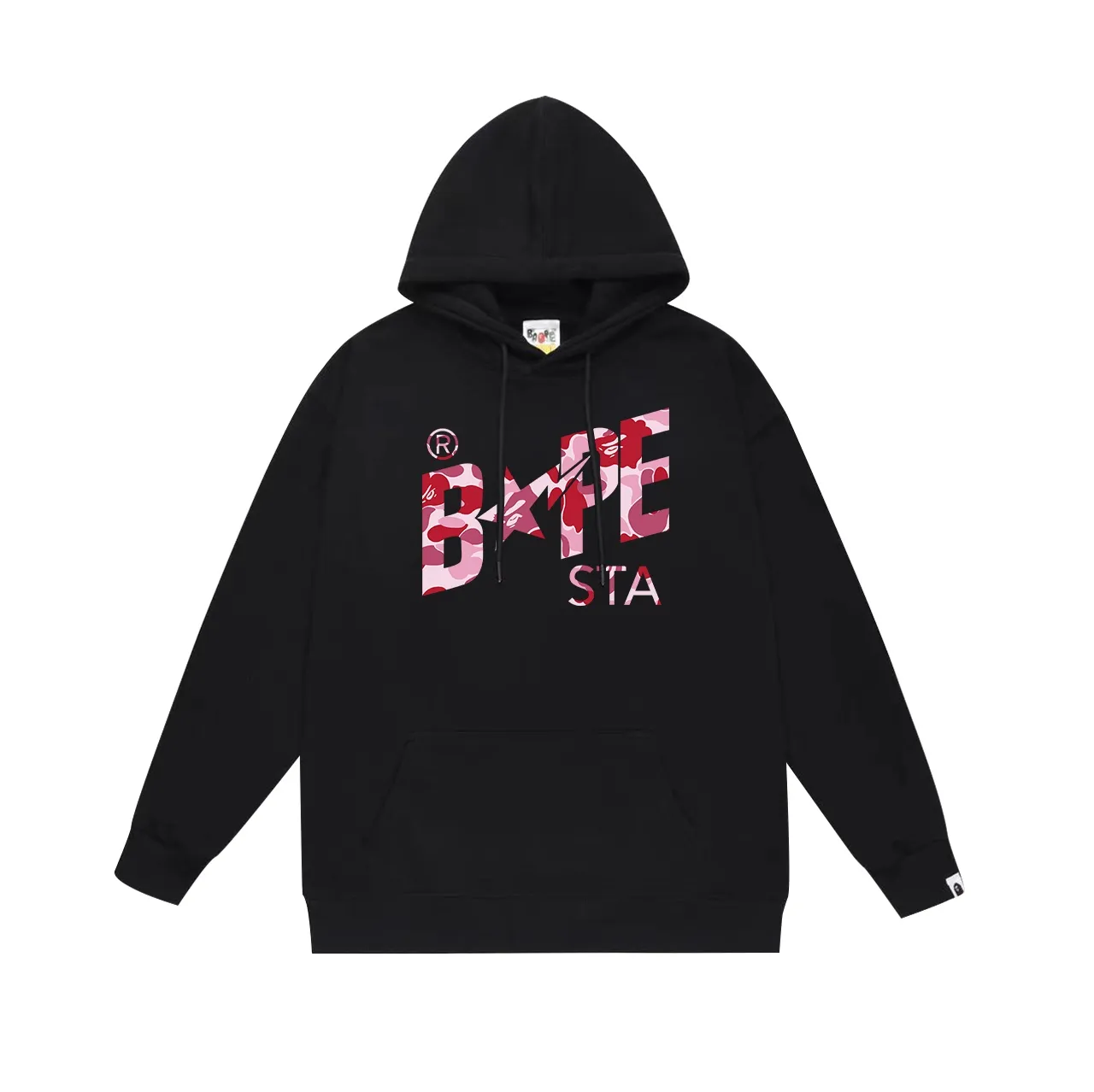 Model No. SC716# Terry p160 plus velvet 180💰 (top version) BAPE camouflage star letter printed hooded sweatshirt Made of 380g large terry (drop shoulder large version) fabric, soft and non-pilling, imported environmentally friendly printing glue, bright and three-dimensional pattern, quality 💥Same style for men and women, the upper body is fashionable Color: black red white red gray red Size: S M L XL XXL