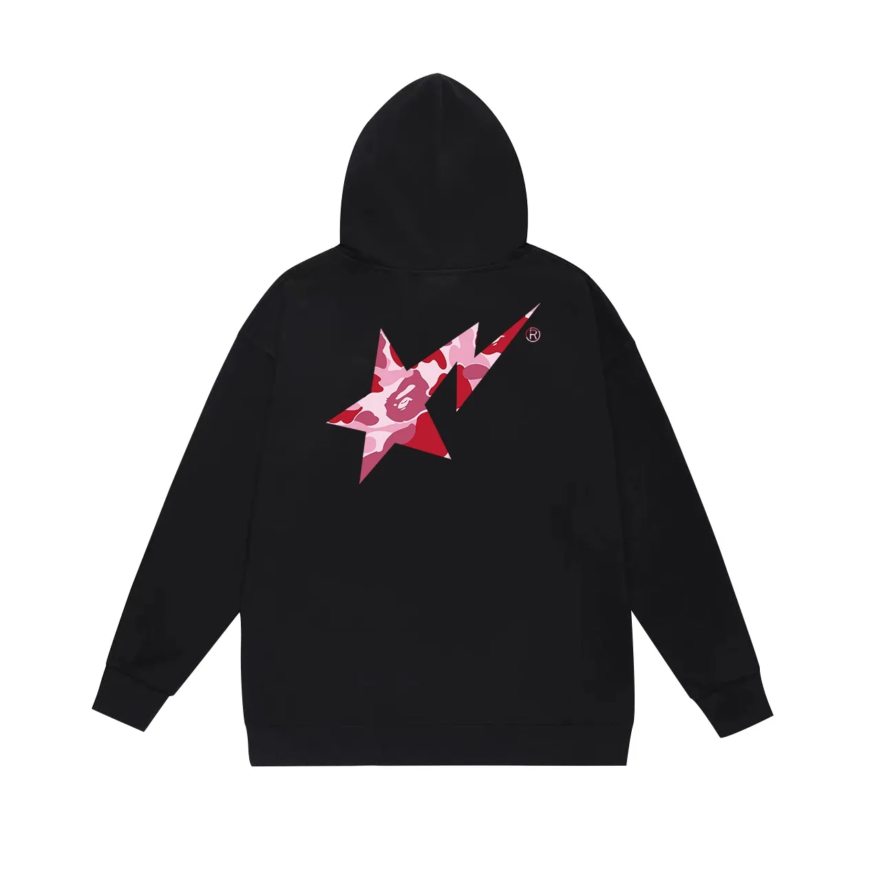 Model No. SC716# Terry p160 plus velvet 180💰 (top version) BAPE camouflage star letter printed hooded sweatshirt Made of 380g large terry (drop shoulder large version) fabric, soft and non-pilling, imported environmentally friendly printing glue, bright and three-dimensional pattern, quality 💥Same style for men and women, the upper body is fashionable Color: black red white red gray red Size: S M L XL XXL