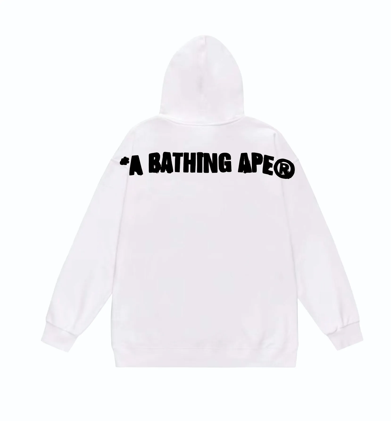 P160 model number SC868# terry 80 plus velvet 90 (top version) BAPE SS24 inkjet feeling ape head letter printed hooded sweatshirt Made of 380 grams of large terry (drop shoulder large version) fabric, soft texture and no pilling Imported environmentally friendly printing glue The pattern is bright and three-dimensional Quality 💥Same style for men and women The upper body is trendy Color: black white gray Size: S M L XL XXL