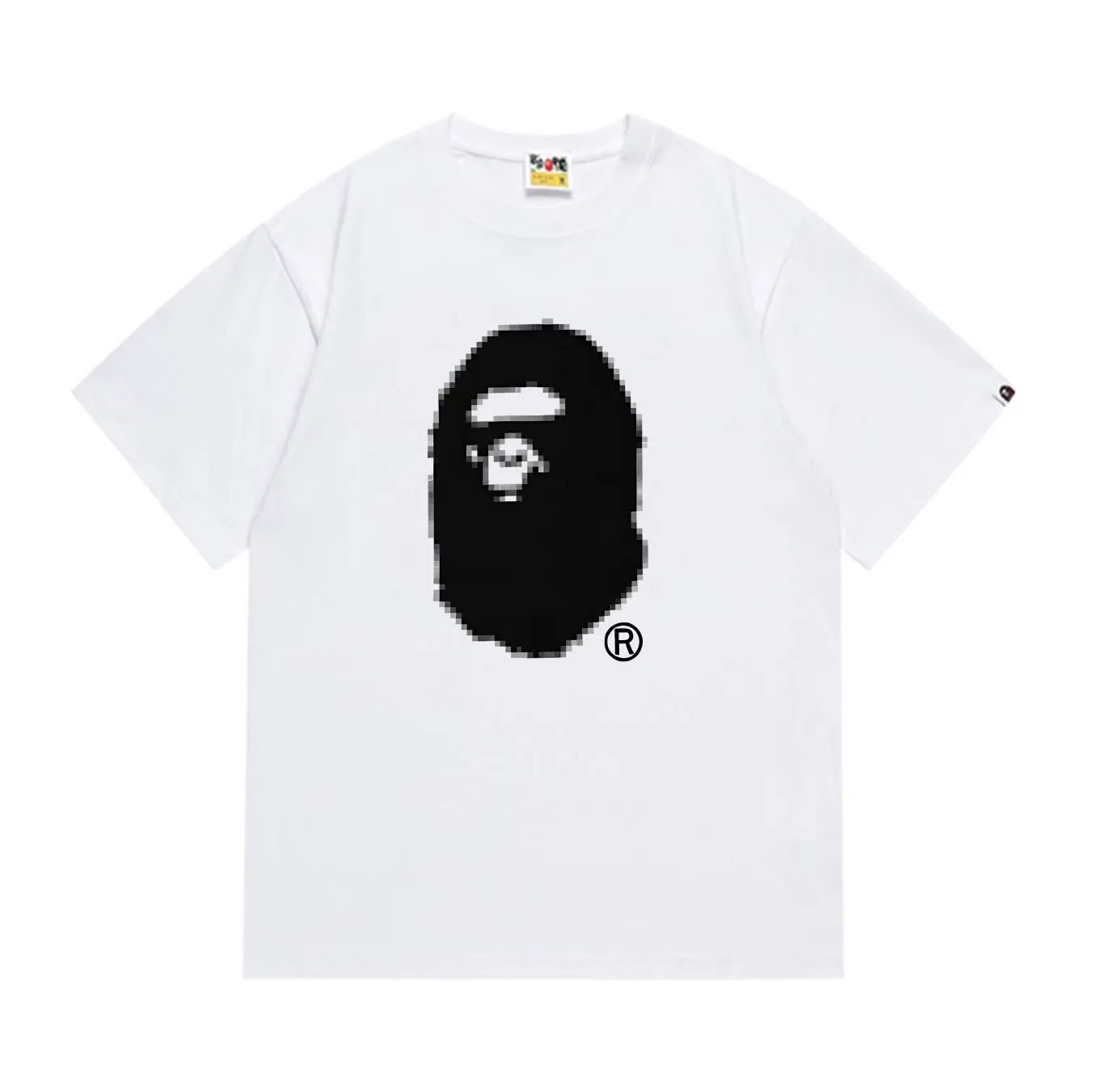 SC1011#p110💰 (top version) BAPE uses 260 grams of high-quality high-weave pure cotton fabric, double yarn combed, soft and non-pilling texture, imported environmentally friendly printing glue, bright and three-dimensional pattern, quality 💥Same style for men and women, the upper body is trendy Color: Black White Size: S M L XL XXL