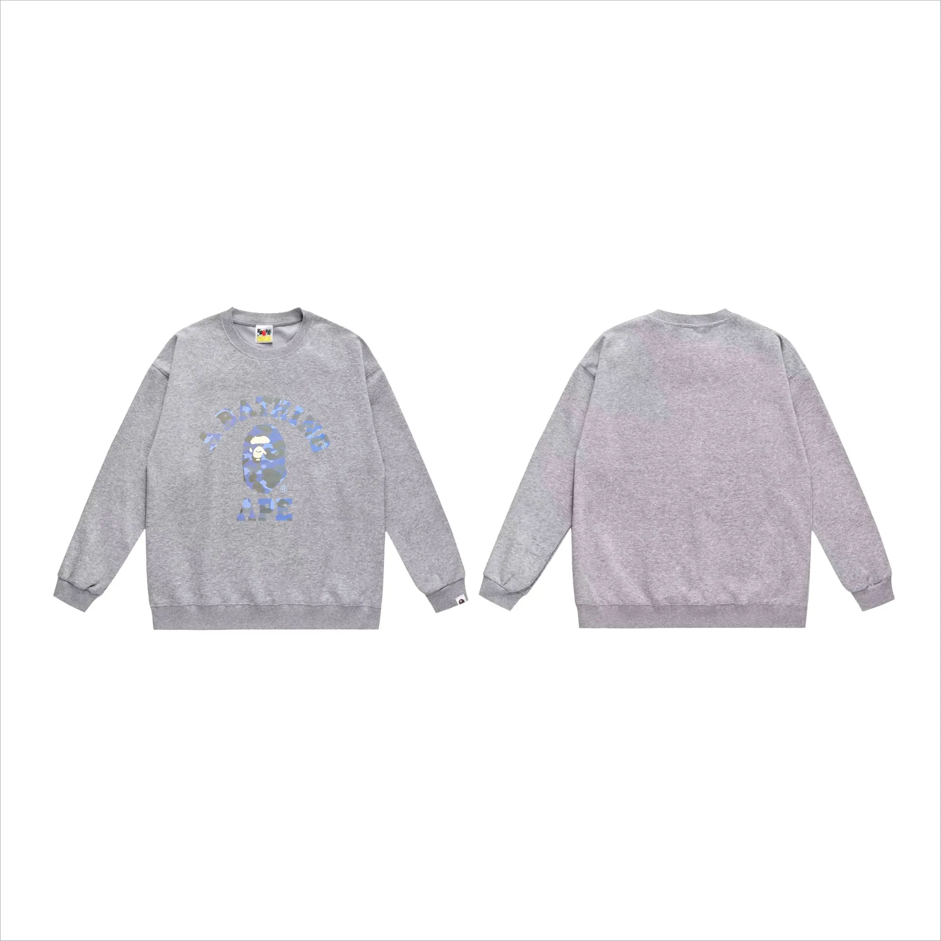 P170 model number SC549# terry 80 plus velvet 85 (top version) BAPE camouflage ape head letter print pattern round neck sweatshirt Made of 350g large terry (drop shoulder large version) fabric, soft texture and no pilling Imported environmentally friendly printing glue, bright and three-dimensional pattern, quality 💥Same style for men and women, the upper body is fashionable Color: black camouflage white camouflage gray camouflage black and red white red gray red black blue white blue Gray blue Black purple White purple Gray purple Black and yellow White and yellow Gray and yellow Size: S M L XL XXL