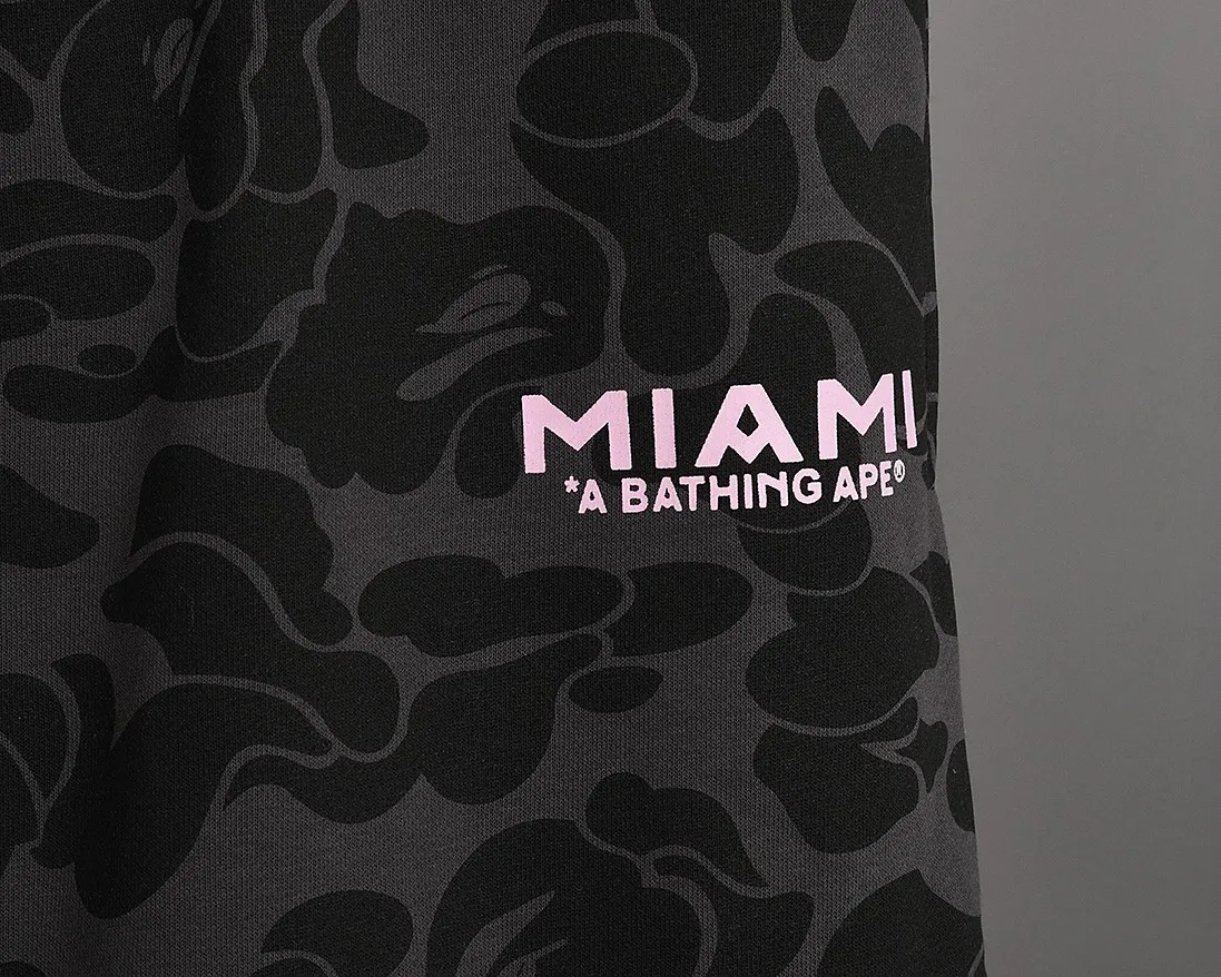P150 Miami - Style No. B201 BAPE×inter MIAMI Messi joint Miami International multi-color camouflage shorts Color: black, white, pink Size: S M L XL XXL