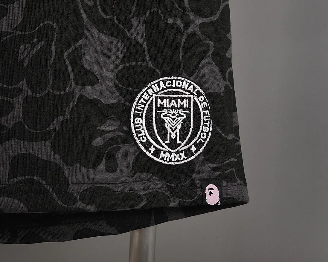 P150 Miami - Style No. B201 BAPE×inter MIAMI Messi joint Miami International multi-color camouflage shorts Color: black, white, pink Size: S M L XL XXL