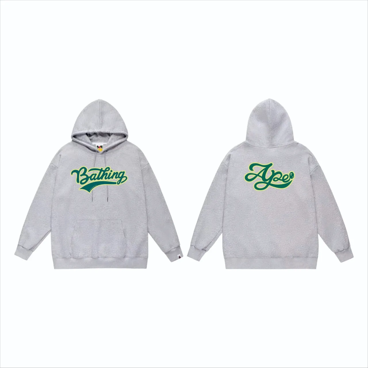 P160 model number SC835# terry 80 plus velvet 90 (top version) BAPE ape head letter printed hooded sweatshirt. Made of 380 grams of large terry (drop shoulder large version) fabric. The texture is soft and non-pilling. Imported environmentally friendly printing glue. The pattern is bright and three-dimensional. Quality 💥Same style for men and women. The upper body is trendy. Color: black white gray Size: S M L XL XXL