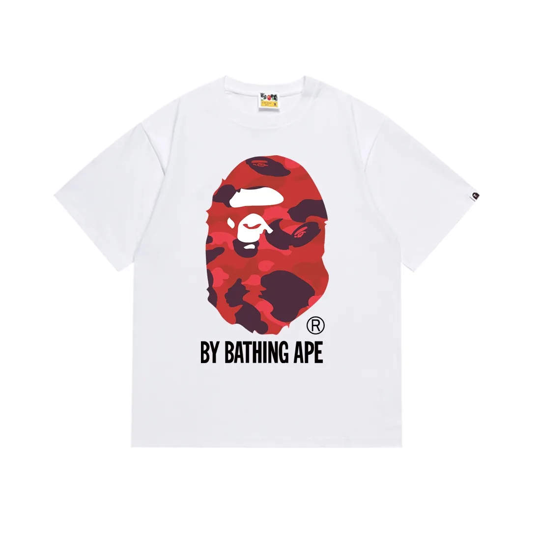 SC155#p110💰 (top version) BAPE multi-color ape head pattern printed short-sleeved T-shirt Made of 260 grams of high-quality high-weave pure cotton fabric, double yarn combed, soft texture and no pilling Imported environmentally friendly printing glue, bright and three-dimensional pattern, quality 💥Same style for men and women, the upper body is fashionable Color: black white Size: S M L XL XXL