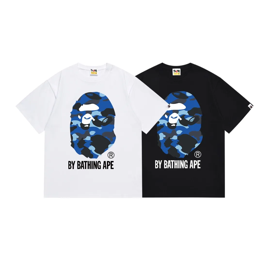 SC155#p110💰 (top version) BAPE multi-color ape head pattern printed short-sleeved T-shirt Made of 260 grams of high-quality high-weave pure cotton fabric, double yarn combed, soft texture and no pilling Imported environmentally friendly printing glue, bright and three-dimensional pattern, quality 💥Same style for men and women, the upper body is fashionable Color: black white Size: S M L XL XXL