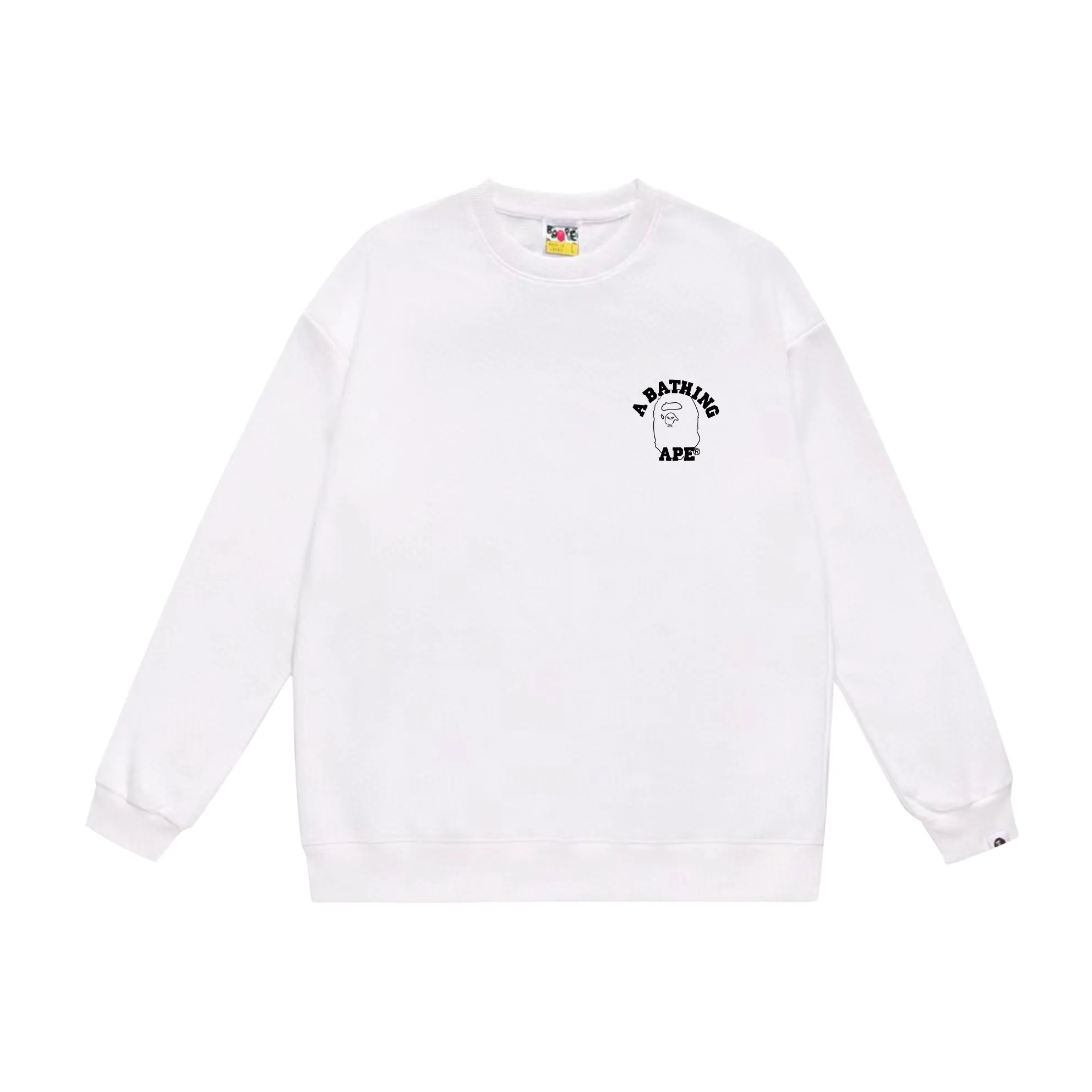 P170 model number SC562# terry 80 plus velvet 85 (top version) BAPE ape head letter back large ape head line printed round neck sweatshirt Made of 350g large terry (drop shoulder large version) fabric, soft texture and no pilling Imported environmentally friendly printing glue The pattern is bright and three-dimensional Quality 💥Same style for men and women The upper body is trendy Color: black white gray Size: S M L XL XXL