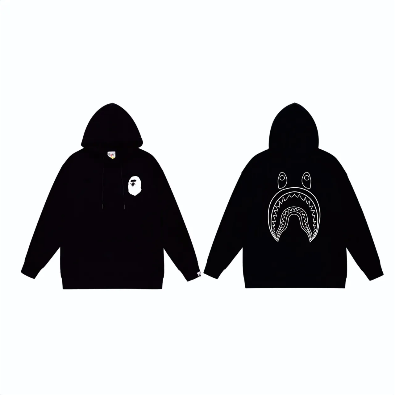 P160 model number SC815# terry 80 plus velvet 90 (top version) BAPE×STUSSY co-branded Stussy letter printed hooded sweatshirt Made of 380g large terry (drop shoulder large version) fabric, soft and non-pilling texture, imported environmentally friendly printing glue, bright and three-dimensional pattern, quality 💥Same style for men and women, the upper body is fashionable Color: black and white, white and black, gray and black, black and red, white and red, gray and red Size: S M L XL XXL
