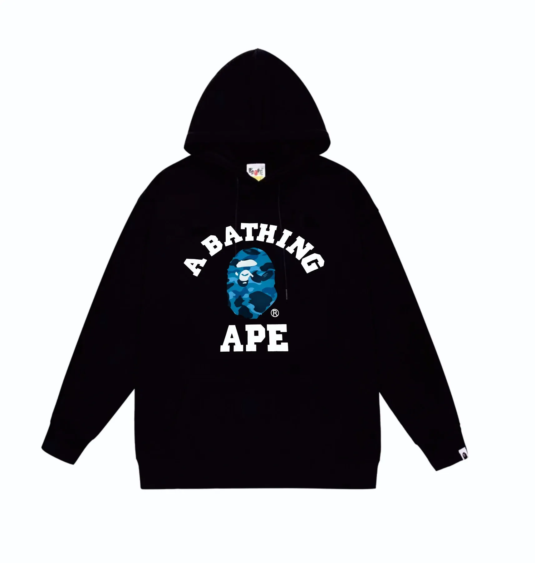 P160 model number SC851# terry 80 plus velvet 90 (top version) BAPE honeycomb camouflage letter ape head print pattern hooded sweatshirt Made of 380 grams of large terry (drop shoulder large version) fabric, soft texture and no pilling Imported environmentally friendly printing glue The pattern is bright and three-dimensional Quality 💥Same style for men and women The upper body is trendy Color: black white gray Size: S M L XL XXL