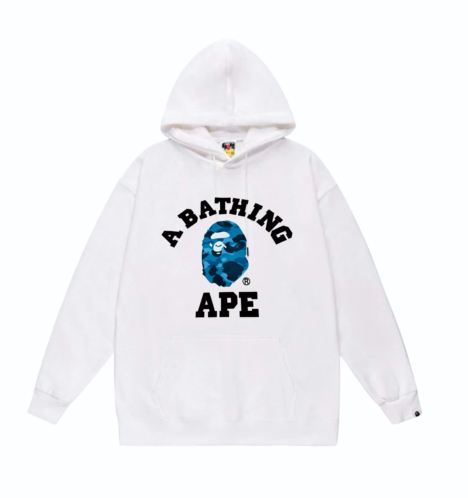 P160 model number SC851# terry 80 plus velvet 90 (top version) BAPE honeycomb camouflage letter ape head print pattern hooded sweatshirt Made of 380 grams of large terry (drop shoulder large version) fabric, soft texture and no pilling Imported environmentally friendly printing glue The pattern is bright and three-dimensional Quality 💥Same style for men and women The upper body is trendy Color: black white gray Size: S M L XL XXL
