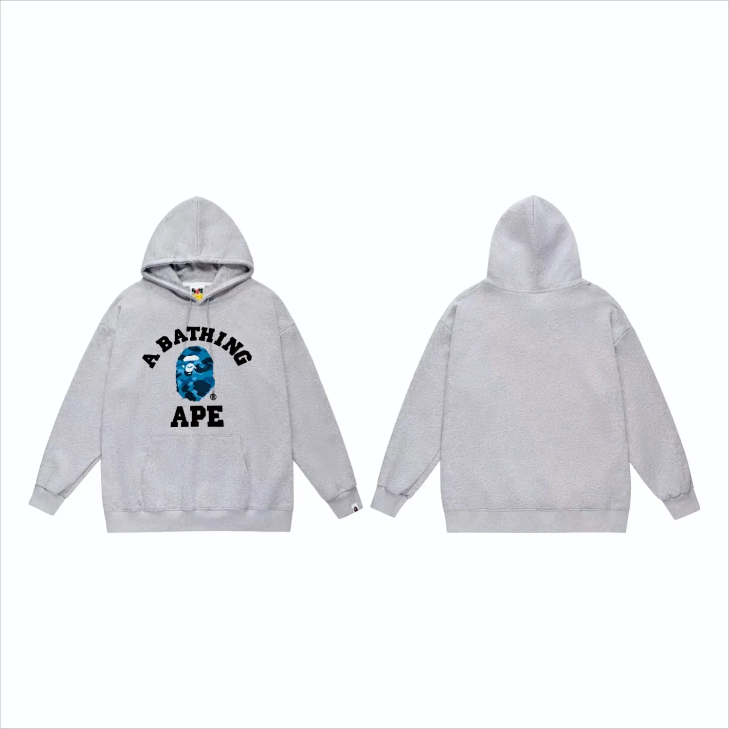 P160 model number SC851# terry 80 plus velvet 90 (top version) BAPE honeycomb camouflage letter ape head print pattern hooded sweatshirt Made of 380 grams of large terry (drop shoulder large version) fabric, soft texture and no pilling Imported environmentally friendly printing glue The pattern is bright and three-dimensional Quality 💥Same style for men and women The upper body is trendy Color: black white gray Size: S M L XL XXL