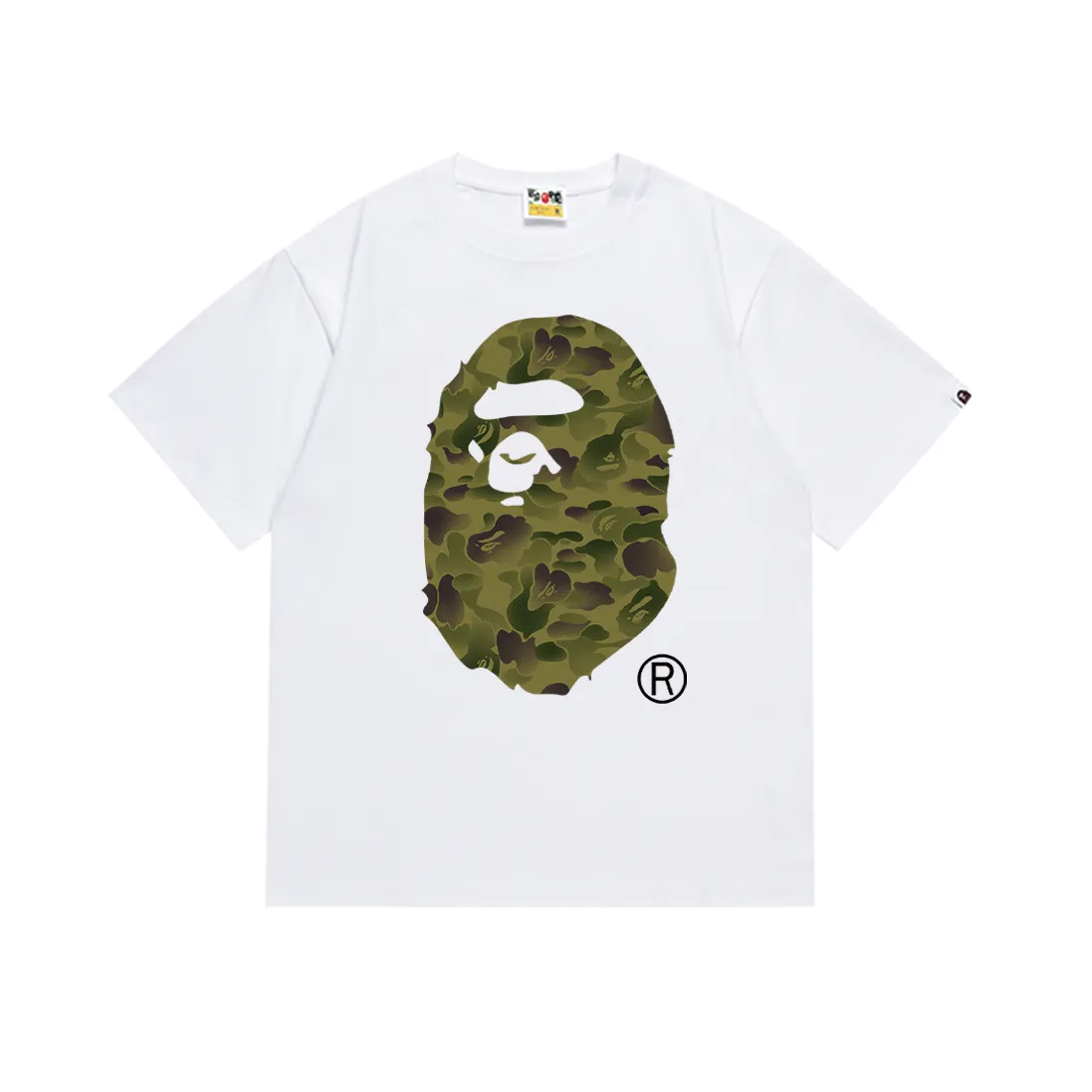 P110 SC042# (top version) BAPE 10th Anniversary Limited Ink Camouflage Great Ape Man Made of 260 grams of high-quality high-weave pure cotton fabric, double yarn combed, soft and non-pilling, imported environmentally friendly printing glue, bright and three-dimensional pattern, quality 💥Same style for men and women, the upper body is fashionable Color: Black White Size: S M L XL XXL