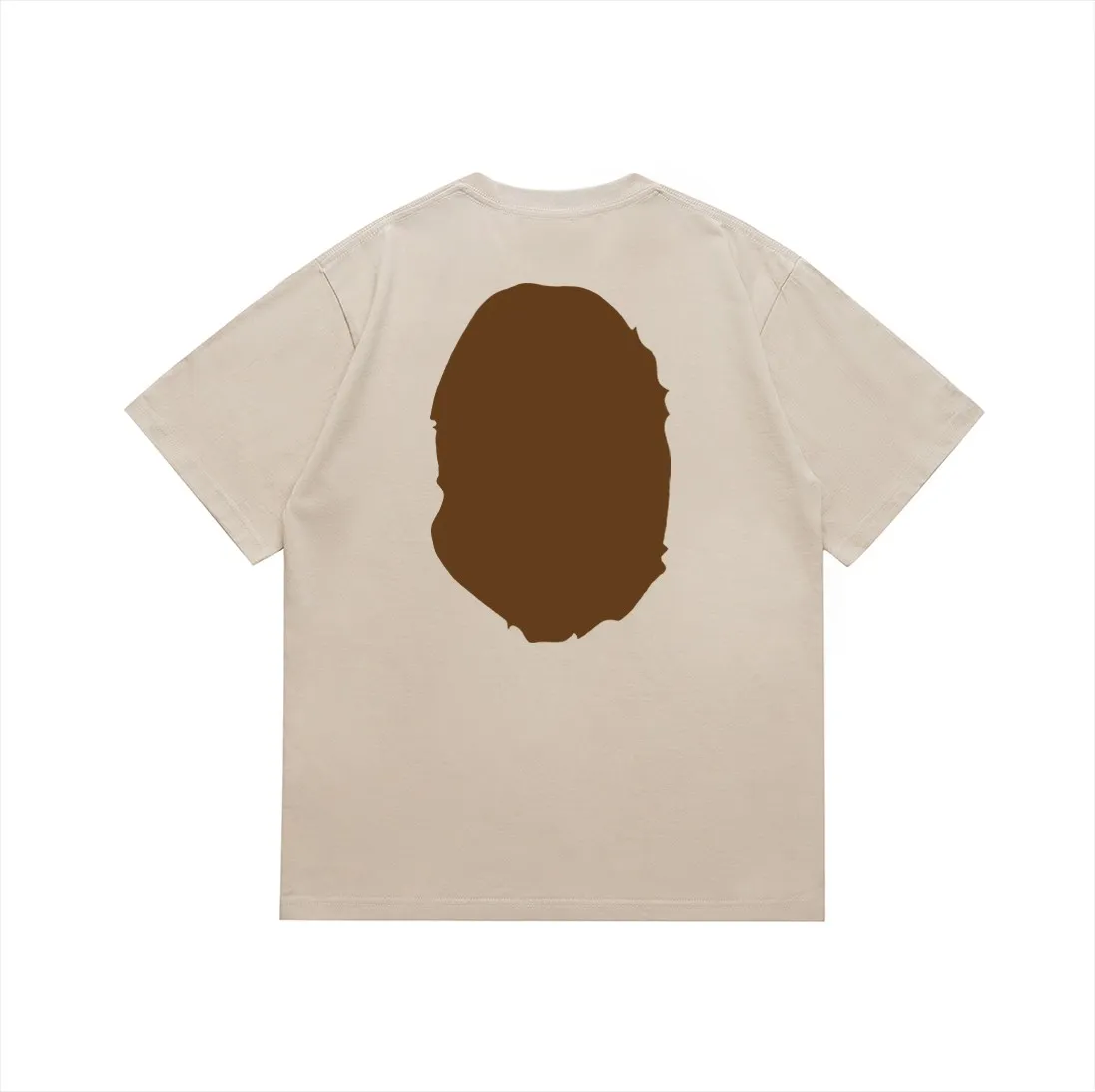 SC175#p110💰 (Top version) BAPE classic front and back great ape head printed short-sleeved T-shirt Made of 260 grams of high-quality high-weave pure cotton fabric, double yarn combed, soft texture without pilling, imported environmentally friendly printing glue, bright and three-dimensional pattern, quality 💥unisex style, the upper body is trendy Color: black, white, apricot, green, red, purple, pink, dark gray, coffee, fluorescent green, floral gray, grass green, raspberry Burgundy Lake Blue Sky Blue Khaki Navy Blue Klein Blue Dragon Fruit Color Size: S M L XL XXL