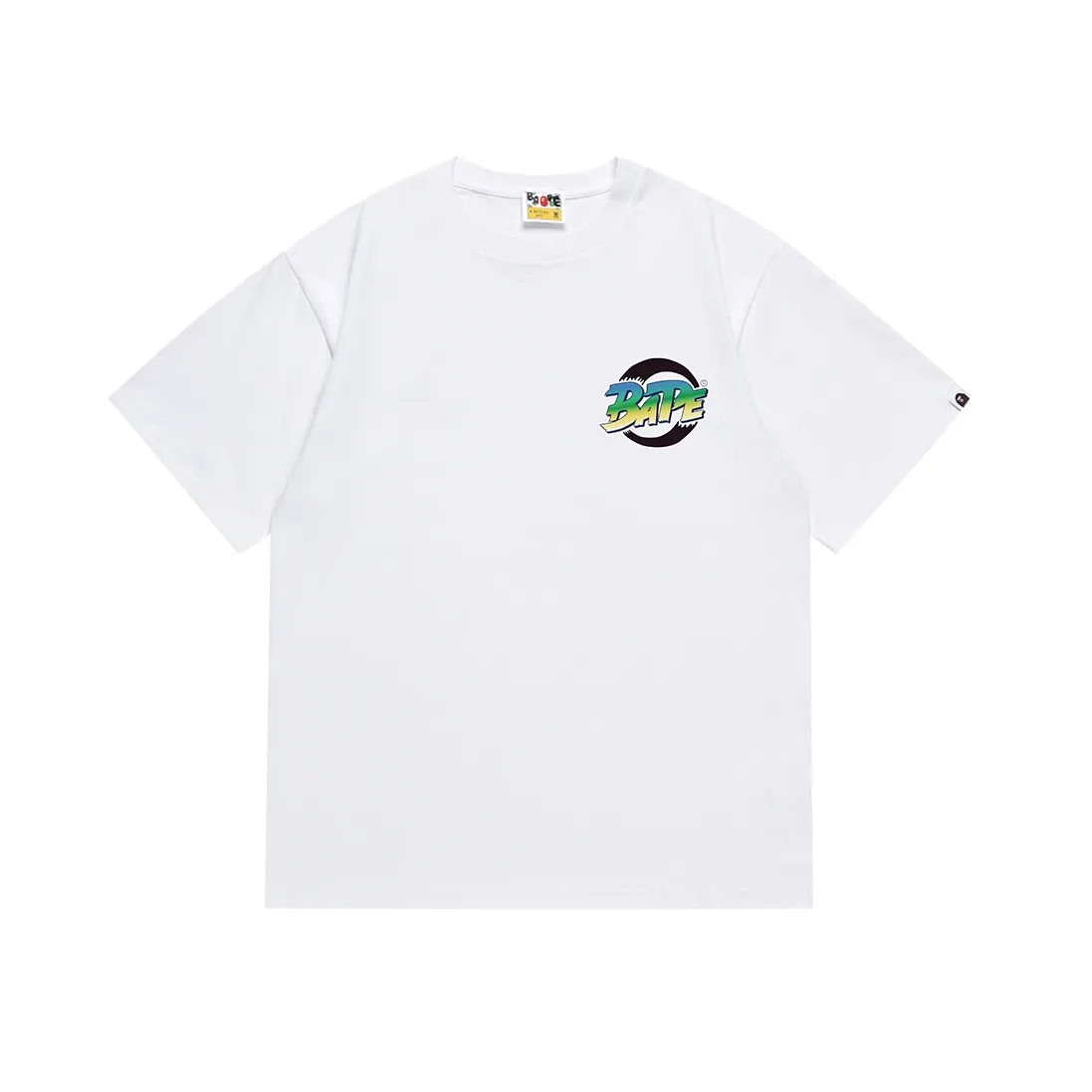 SC077#p110💰 (Top version) BAPE Japanese karate printed short-sleeved T-shirt made of 260 grams of high-quality high-woven pure cotton fabric, double yarn combed, soft and non-pilling, imported environmentally friendly printing glue, bright and three-dimensional pattern, quality 💥Same style for men and women, the upper body is fashionable Color: black white Size: S M L XL XXL