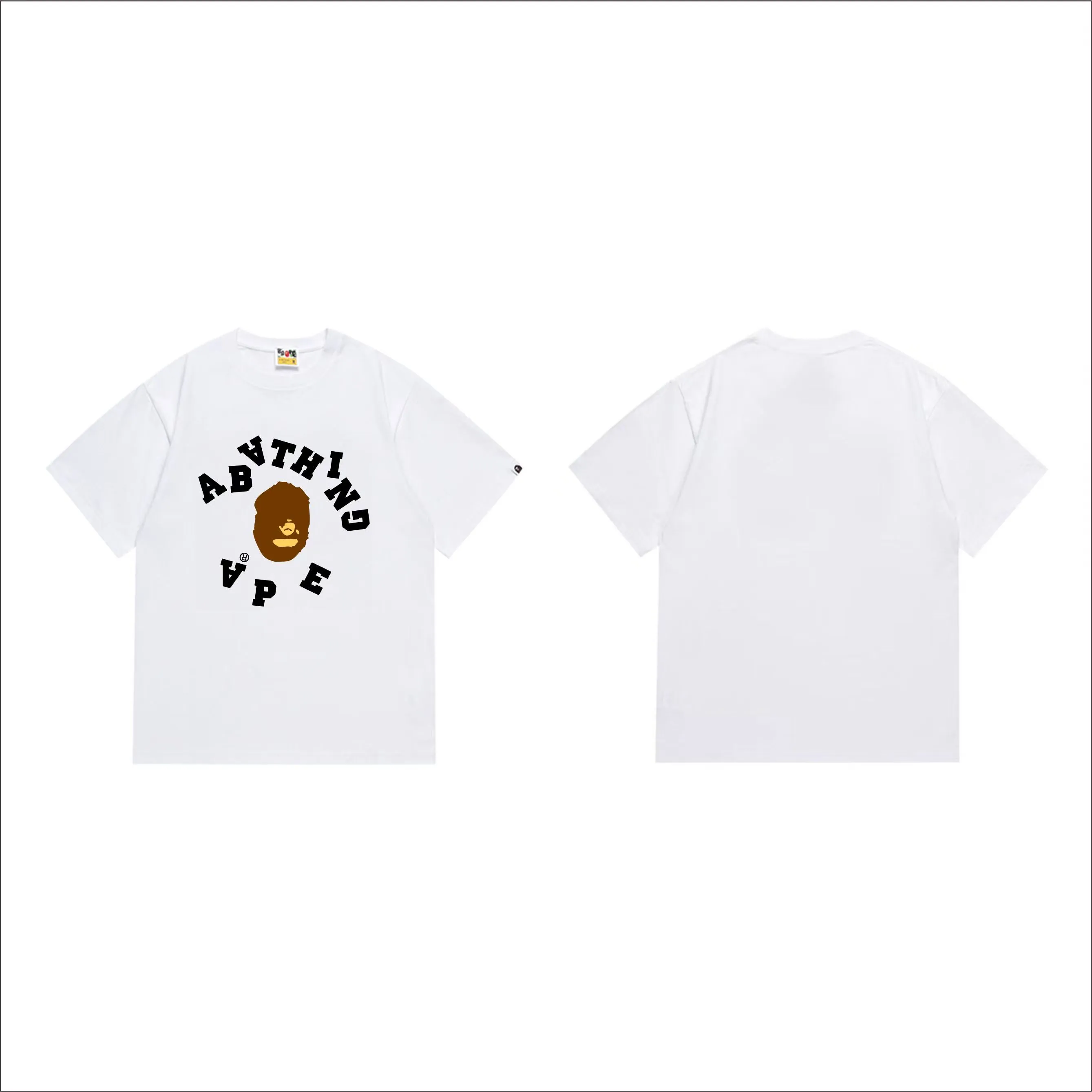SC282#p110💰 (top version) BAPE uses 260 grams of high-quality high-weave pure cotton fabric, double yarn combed, soft and non-pilling texture, imported environmentally friendly printing glue, bright and three-dimensional pattern, quality 💥Same style for men and women, the upper body is fashionable Color: Black White Size: S M L XL XXL