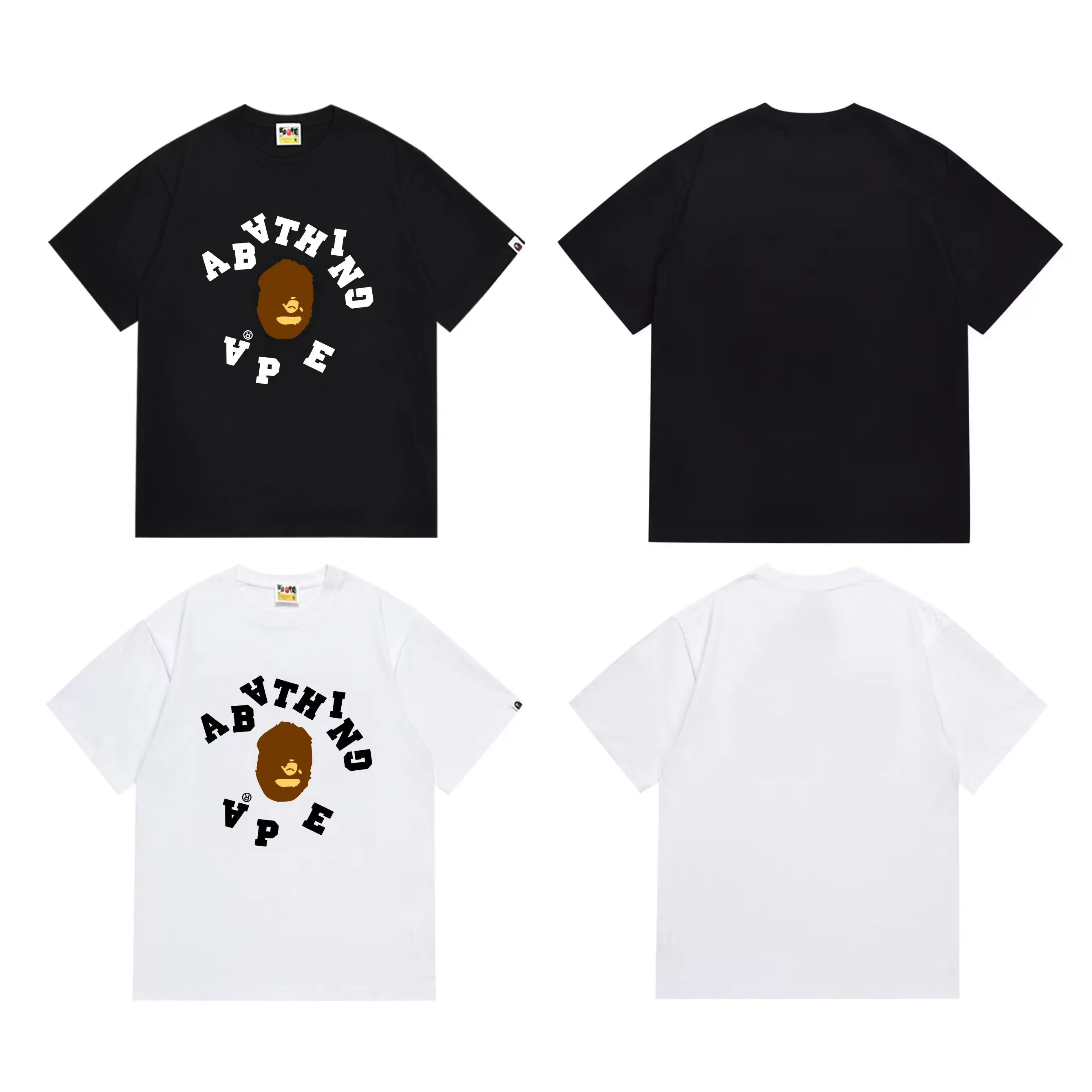SC282#p110💰 (top version) BAPE uses 260 grams of high-quality high-weave pure cotton fabric, double yarn combed, soft and non-pilling texture, imported environmentally friendly printing glue, bright and three-dimensional pattern, quality 💥Same style for men and women, the upper body is fashionable Color: Black White Size: S M L XL XXL