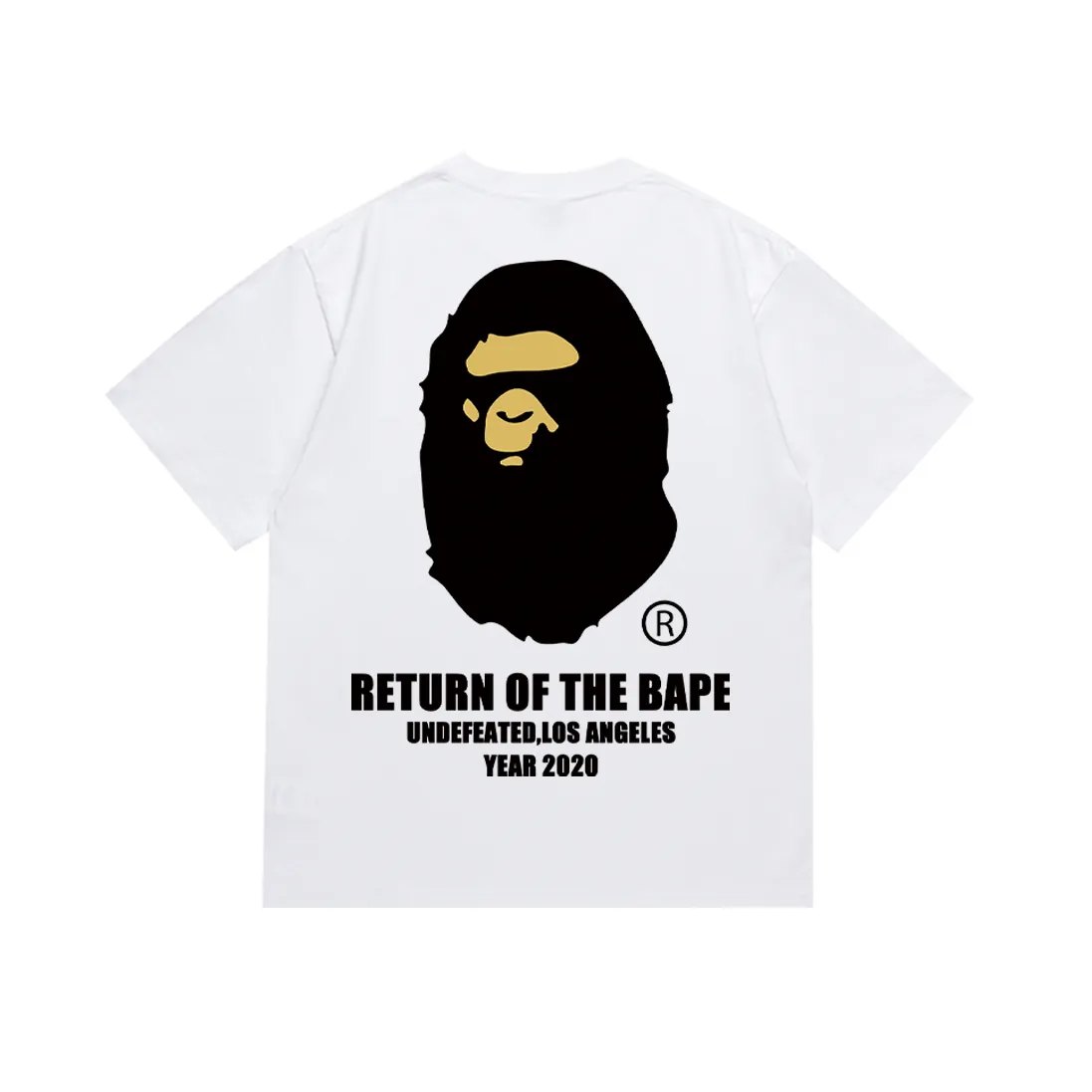 SC170#p110💰 (top version) BAPE co-branded five-bar ape letter pattern printed short-sleeved T-shirt. Made of 260 grams of high-quality high-weave pure cotton fabric. Double yarn combed. The texture is soft and non-pilling. Imported environmentally friendly printing glue. The pattern is bright and three-dimensional. The quality is the same for men and women. The upper body is trendy. Color: black white. Size: S M L XL XXL