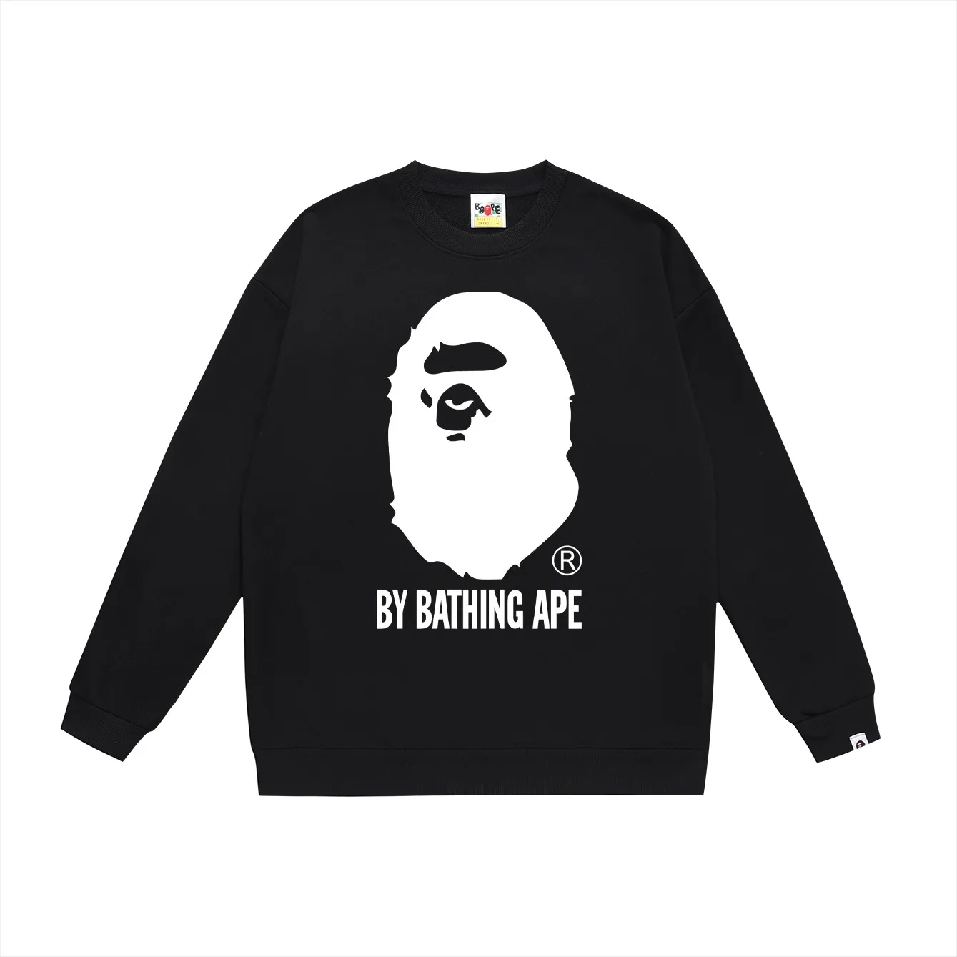 P150 model number SC464# terry 75 plus velvet 80 (top version) BAPE classic ape head letter printed round neck sweatshirt. Made of 350g large terry (drop shoulder large version) fabric, soft texture and no pilling. Imported environmentally friendly printing glue. Bright and three-dimensional pattern. Quality 💥Same style for men and women. The upper body is trendy. Color: black white gray Size: S M L XL XXL