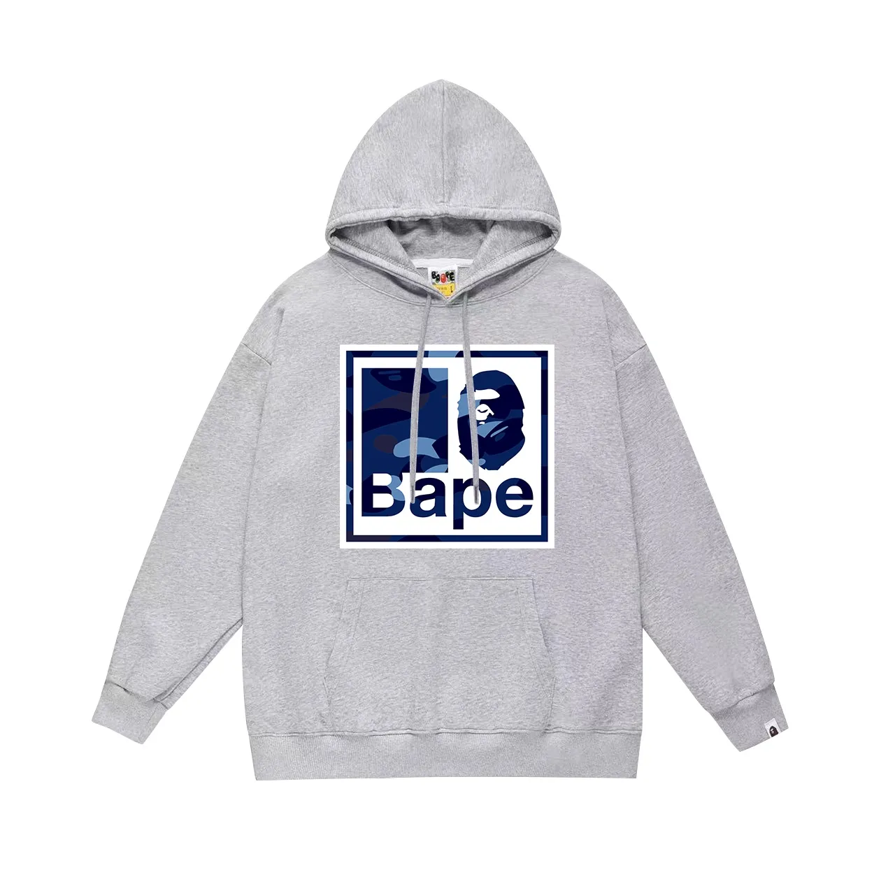 Model No. SC706#terry p160 plus velvet p180💰 (top version) BAPE camouflage ape head letter printed hooded sweatshirt. Made of 380g large terry 430g silver fox velvet (drop shoulder large version) fabric. The texture is soft and non-pilling. Imported environmentally friendly printing glue. The pattern is bright and three-dimensional. Quality💥Same style for men and women. The upper body is trendy. Color: black blue white blue gray blue Size: S M L XL XXL