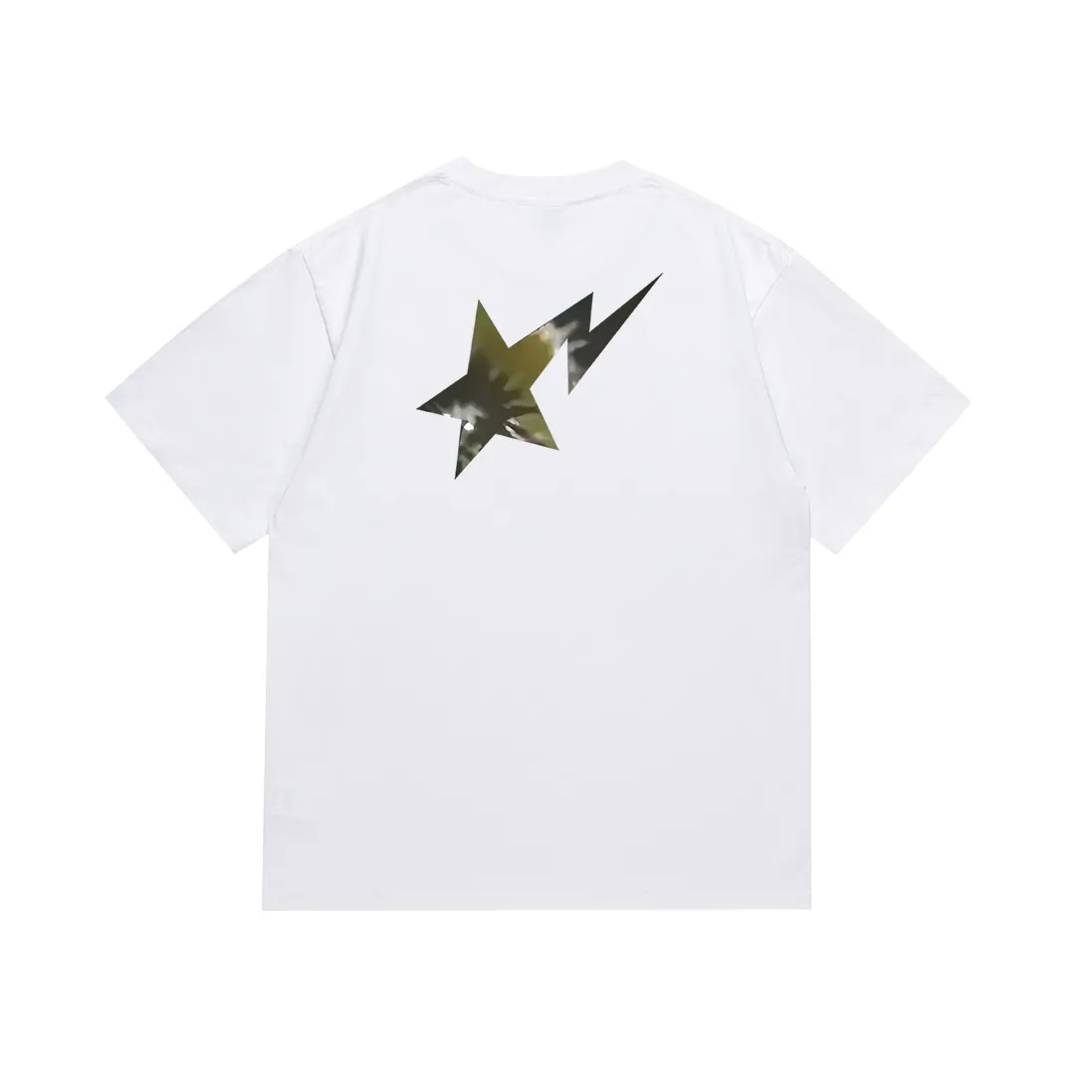 SC114#p110💰 (top version) BAPE tie-dye letter star printed short-sleeved T-shirt Made of 260 grams of high-quality high-weave pure cotton fabric, double yarn combed, soft texture and no pilling Imported environmentally friendly printing glue, bright and three-dimensional pattern, quality 💥Same style for men and women, the upper body is fashionable Color: black white Size: S M L XL XXL