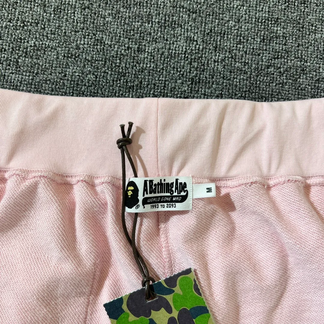 💰200 BAPE Camo Shark Shorts Abc Camo Shark Shorts 340g pure cotton custom fabric ZP version Couple style: M—XXL [Rose Pink]