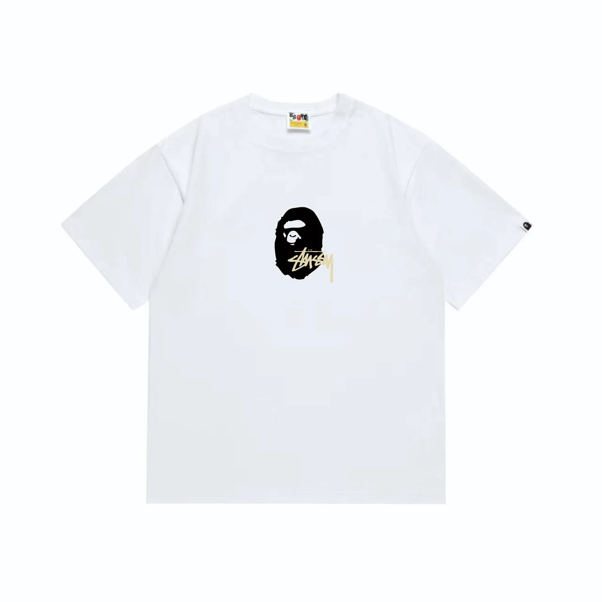 SC210#p110💰 (top version) BAPE×Stussy co-branded Stussy letter ape print T-shirt Made of 260 grams of high-quality high-weave pure cotton fabric, double yarn combed, soft texture and no pilling Imported environmentally friendly printing glue, bright and three-dimensional pattern, quality 💥Same style for men and women, the upper body is fashionable Color: black and yellow print, white and yellow print, gray and yellow print, pink and yellow print, red and yellow print, white and black print, pink and black print Red and black printing Gray and black printing White and purple printing Pink and purple printing Red and purple printing Gray and purple printing Size: S M L XL XXL