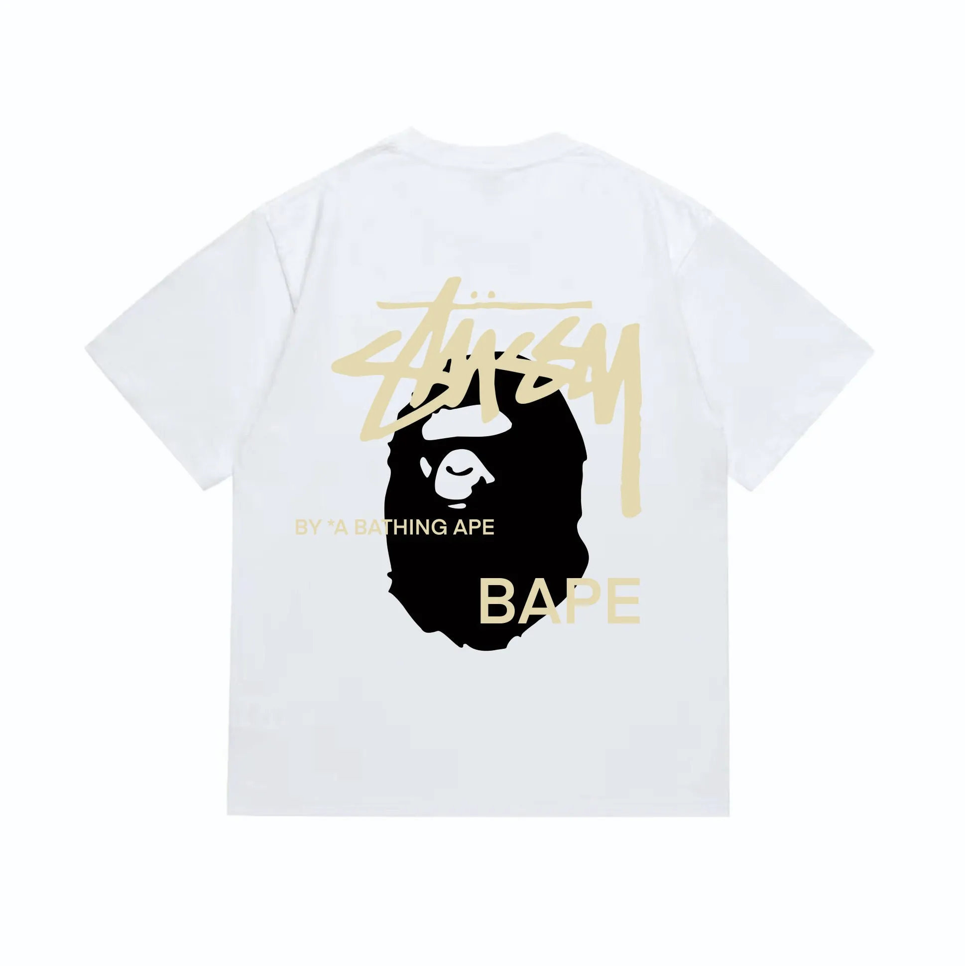 SC210#p110💰 (top version) BAPE×Stussy co-branded Stussy letter ape print T-shirt Made of 260 grams of high-quality high-weave pure cotton fabric, double yarn combed, soft texture and no pilling Imported environmentally friendly printing glue, bright and three-dimensional pattern, quality 💥Same style for men and women, the upper body is fashionable Color: black and yellow print, white and yellow print, gray and yellow print, pink and yellow print, red and yellow print, white and black print, pink and black print Red and black printing Gray and black printing White and purple printing Pink and purple printing Red and purple printing Gray and purple printing Size: S M L XL XXL