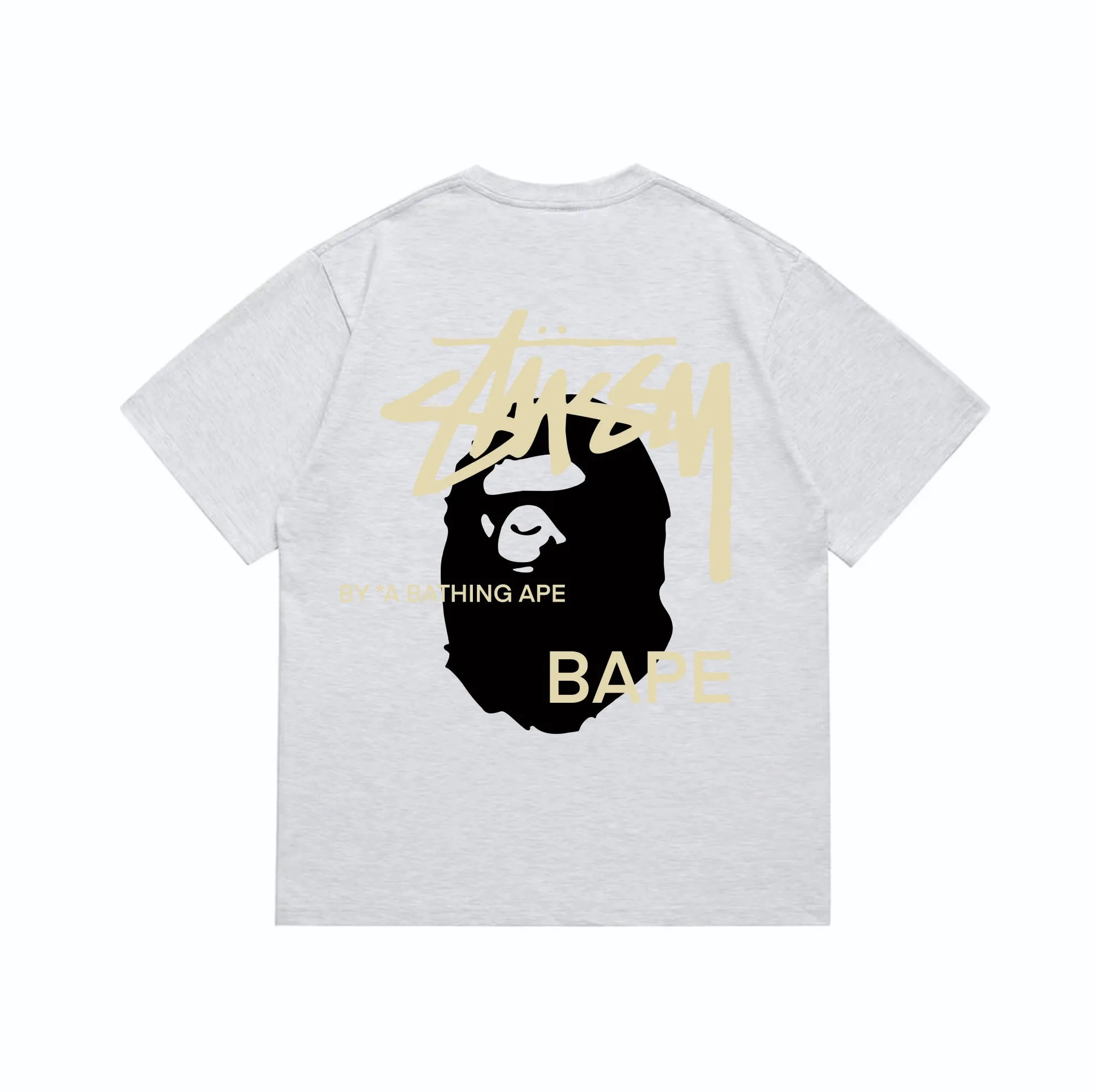 SC210#p110💰 (top version) BAPE×Stussy co-branded Stussy letter ape print T-shirt Made of 260 grams of high-quality high-weave pure cotton fabric, double yarn combed, soft texture and no pilling Imported environmentally friendly printing glue, bright and three-dimensional pattern, quality 💥Same style for men and women, the upper body is fashionable Color: black and yellow print, white and yellow print, gray and yellow print, pink and yellow print, red and yellow print, white and black print, pink and black print Red and black printing Gray and black printing White and purple printing Pink and purple printing Red and purple printing Gray and purple printing Size: S M L XL XXL