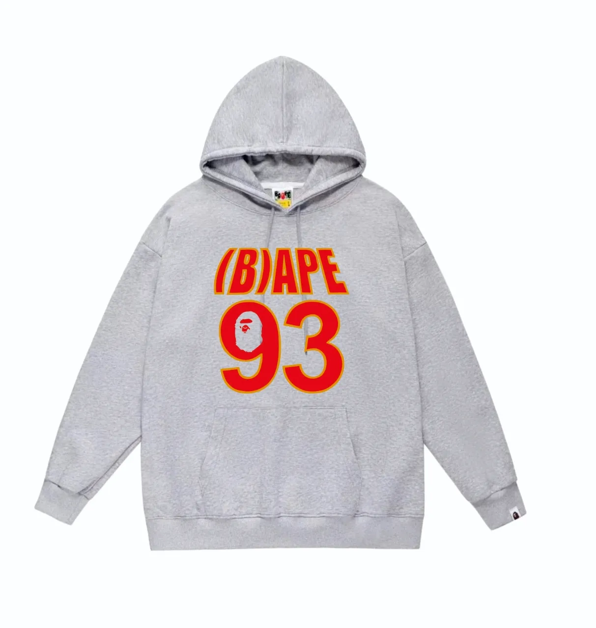 P160 model number SC830# terry 80 plus velvet 90 (top version) BAPE ape head WGM alphanumeric print pattern hooded sweatshirt. Made of 380g large terry (drop shoulder large version) fabric, soft texture and no pilling. Imported environmentally friendly printing glue. Bright and three-dimensional pattern. Quality 💥Same style for men and women. The upper body is trendy. Color: Black White Gray Size: S M L XL XXL
