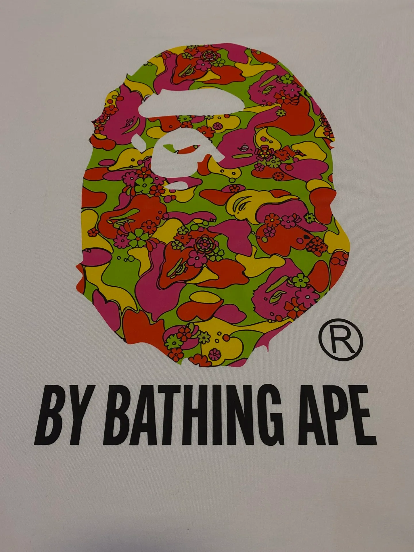 SC083#p110💰 (Top version) BAPE flower camouflage ape head letter printed short-sleeved T-shirt Made of 260 grams of high-quality high-weave pure cotton fabric, double yarn combed, soft and non-pilling texture, imported environmentally friendly printing glue, bright and three-dimensional pattern, quality 💥Same style for men and women, the upper body is fashionable Color: black white Size: S M L XL XXL