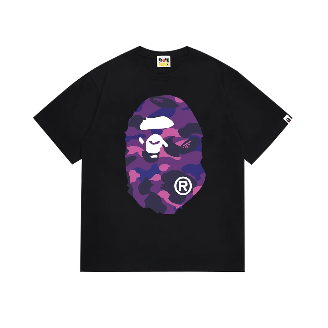 P110 SC060# (top version) BAPE double-sided camouflage ape head printed short-sleeved T-shirt Made of 260 grams of high-quality high-weave pure cotton fabric, double yarn combed, soft texture and no pilling Imported environmentally friendly printing glue, bright and three-dimensional pattern, quality 💥unisex style, the upper body is fashionable Color: white camouflage black camouflage white yellow black yellow white green black green white purple black purple white red black red Size: S M L XL XXL