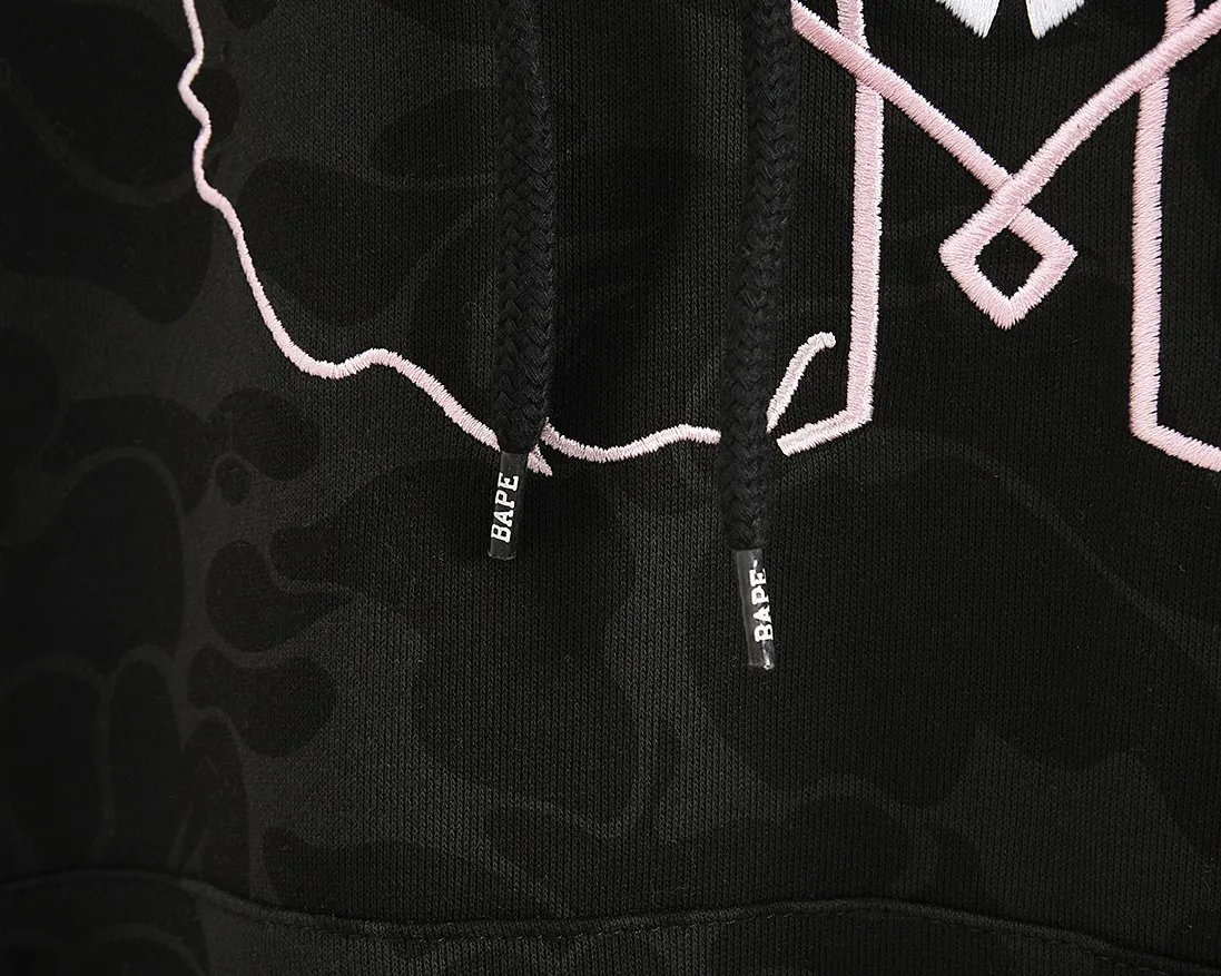 P200 Miami-Model B200 BAPE×inter MIAMI Messi joint Miami International multi-color camouflage hooded sweatshirt Color: black, white, pink Size: S M L XL XXL