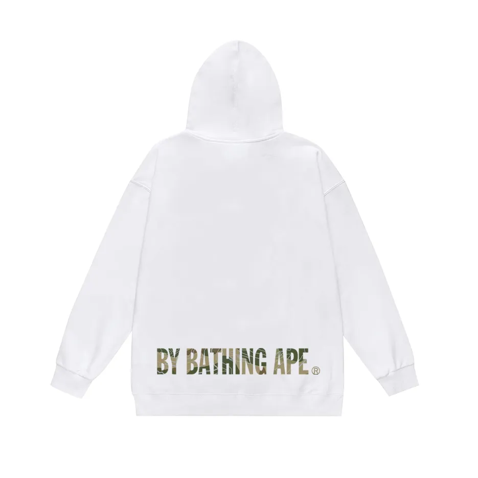 Model number SC759# Terry p160 plus velvet 180💰 (top version) BAPE camouflage ape face letter hooded sweatshirt Made of 380 grams of large terry (drop shoulder large version) fabric, soft texture and no pilling Imported environmentally friendly printing glue The pattern is bright and three-dimensional Quality💥Same style for men and women The upper body is trendy Color: black white gray Size: S M L XL XXL