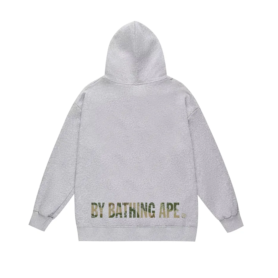 Model number SC759# Terry p160 plus velvet 180💰 (top version) BAPE camouflage ape face letter hooded sweatshirt Made of 380 grams of large terry (drop shoulder large version) fabric, soft texture and no pilling Imported environmentally friendly printing glue The pattern is bright and three-dimensional Quality💥Same style for men and women The upper body is trendy Color: black white gray Size: S M L XL XXL