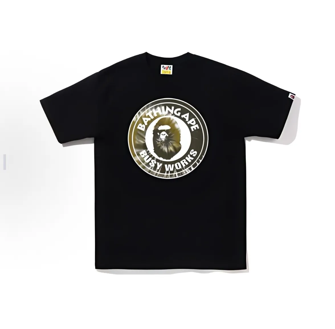 P110 001095 BAPE FW22 solid color ape pattern printed round neck pullover short-sleeved T-shirt, same style for men and women, size smlxlxxl, black purple, black black