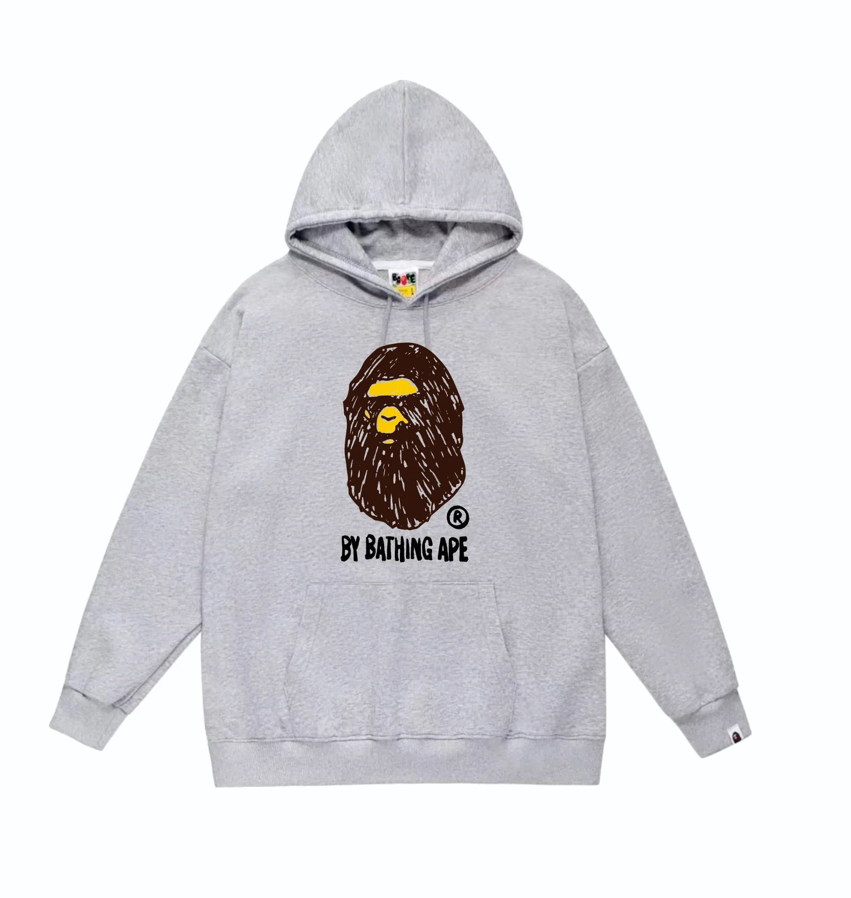 P160 model number SC841# terry 80 plus velvet 90 (top version) BAPE FANS SCARF DRAW hand-painted graffiti ape head letter print hooded sweatshirt. Made of 380g large terry (drop shoulder large version) fabric. The texture is soft and non-pilling. Imported environmentally friendly printing glue. The pattern is bright and three-dimensional. The quality is the same for men and women. The upper body is trendy. Color: black white gray Size: S M L XL XXL
